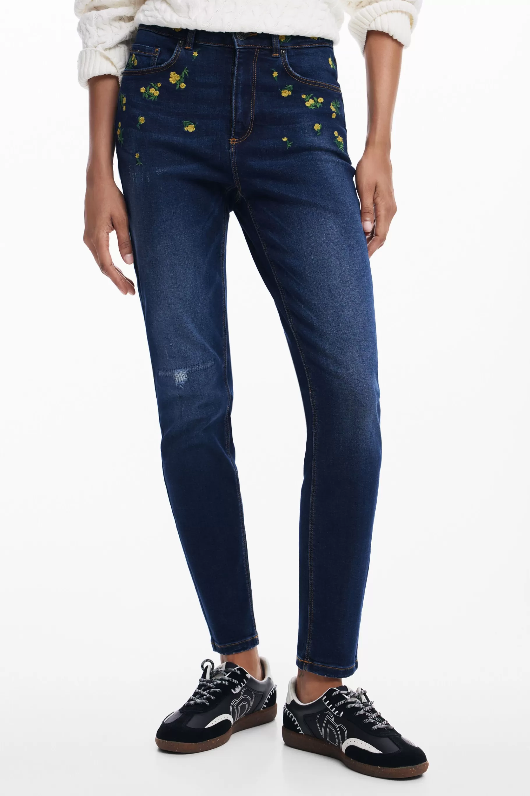 Desigual Pantalon denim flores*Mujer Vaqueros | Pantalones
