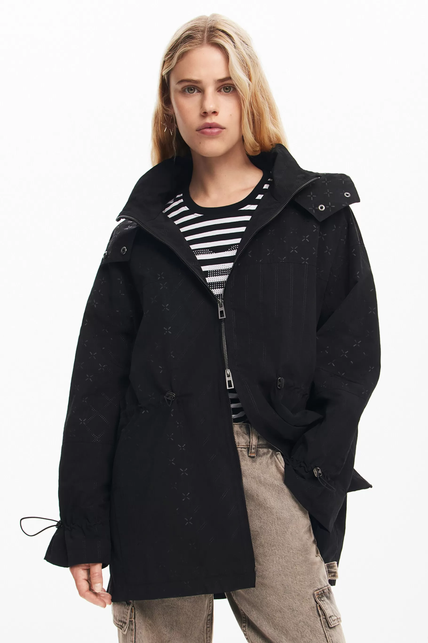 Desigual Parka impermeable capucha*Mujer Abrigos Y Chaquetas