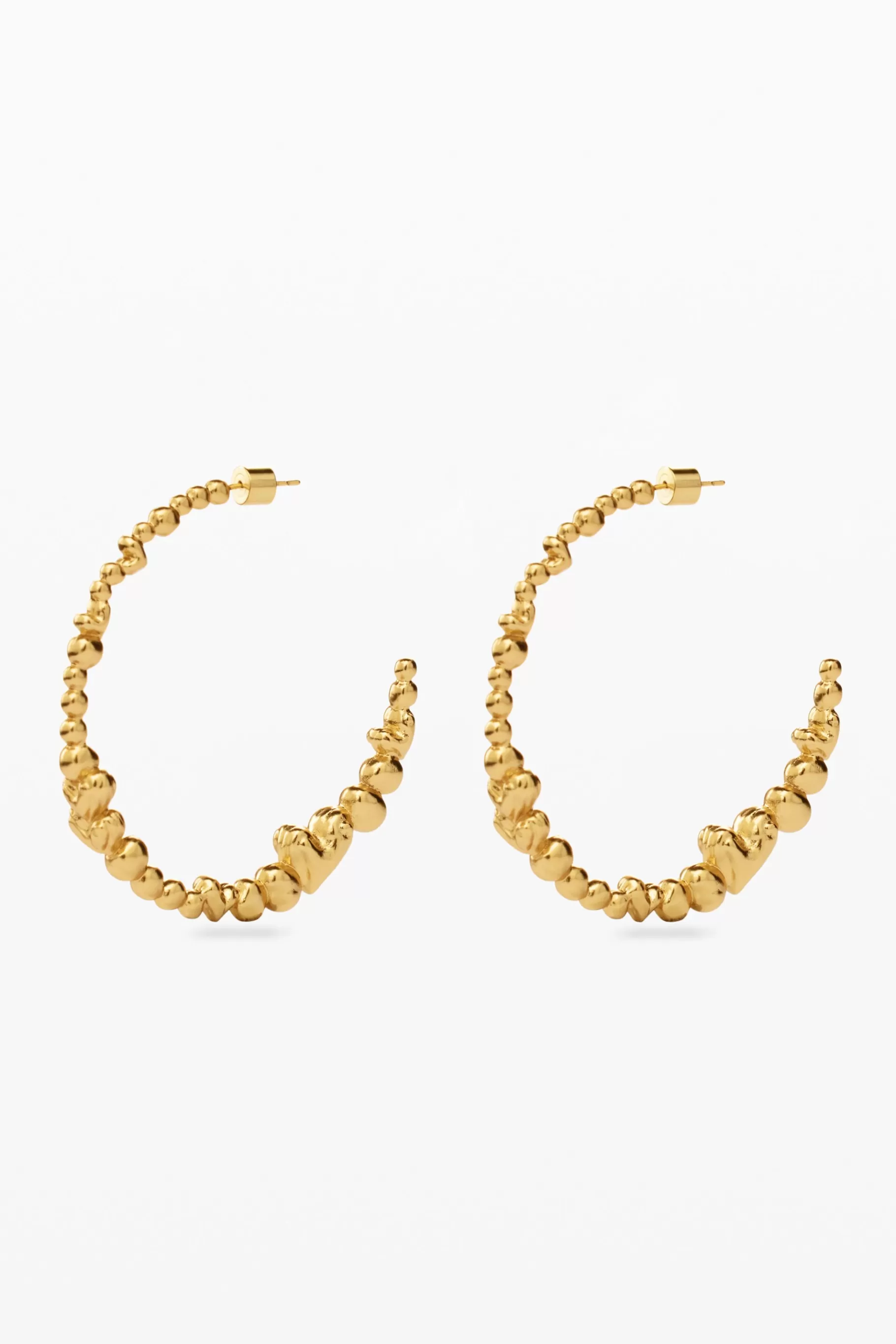 Desigual Pendientes aro corazones bañado en oro Zalio*Mujer Joyería