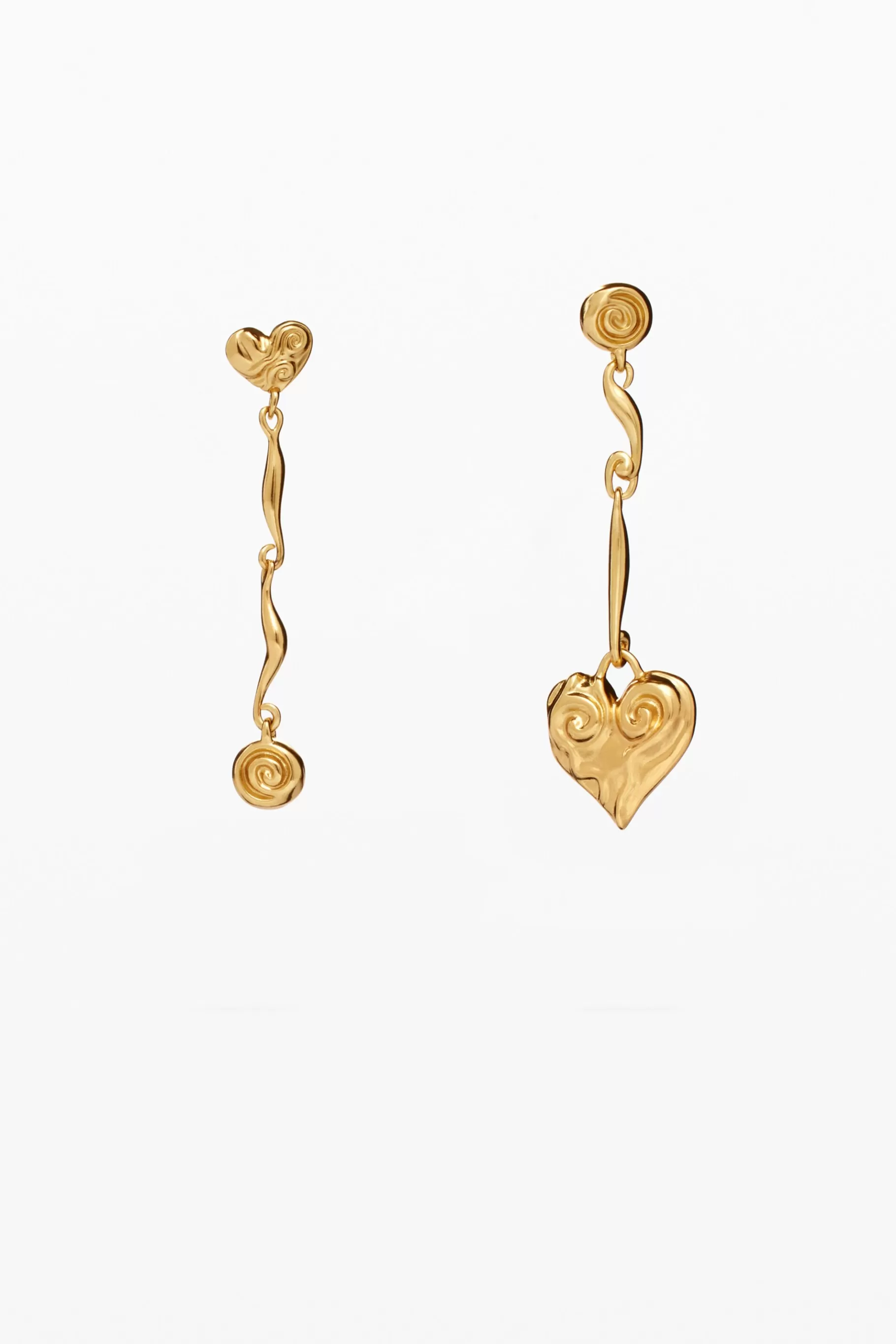 Desigual Pendientes asimétricos baño oro Zalio*Mujer Joyería