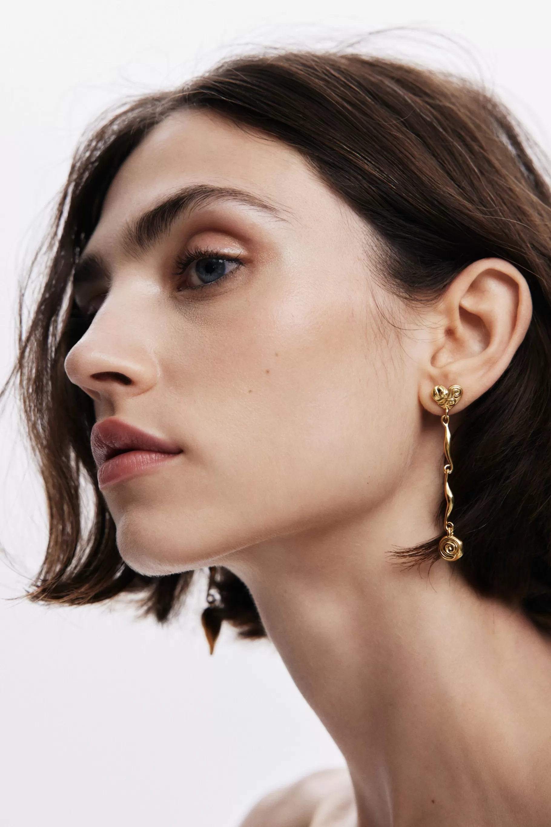 Desigual Pendientes asimétricos baño oro Zalio*Mujer Joyería