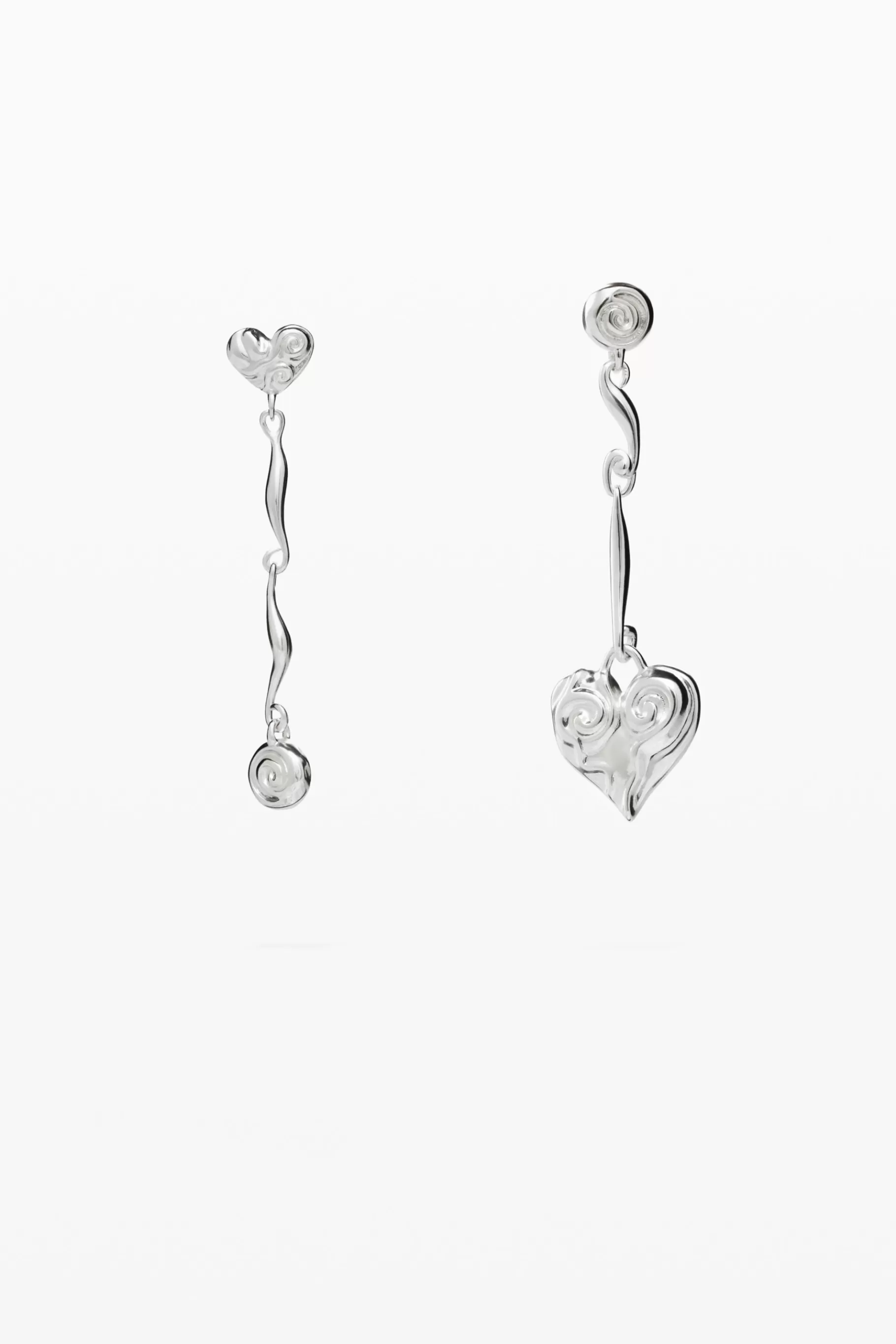 Desigual Pendientes asimétricos baño plata Zalio*Mujer Joyería