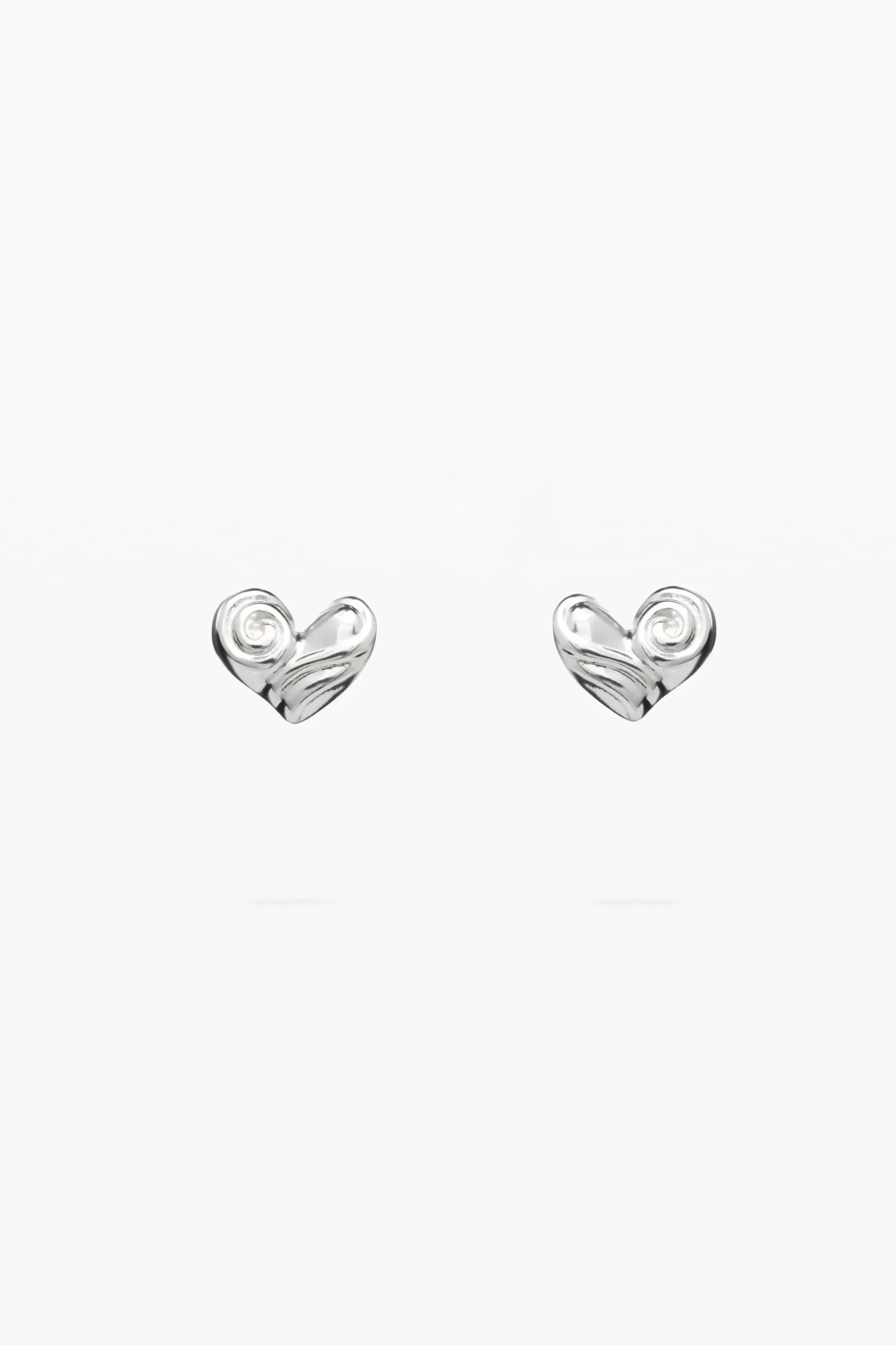 Desigual Pendientes botón corazón baño plata Zalio*Mujer Joyería