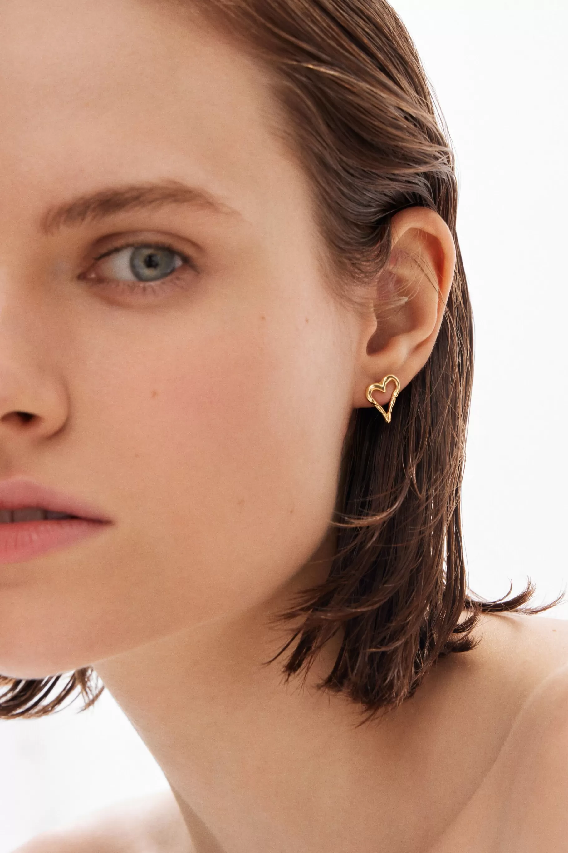 Desigual Pendientes corazón baño oro Zalio*Mujer Joyería