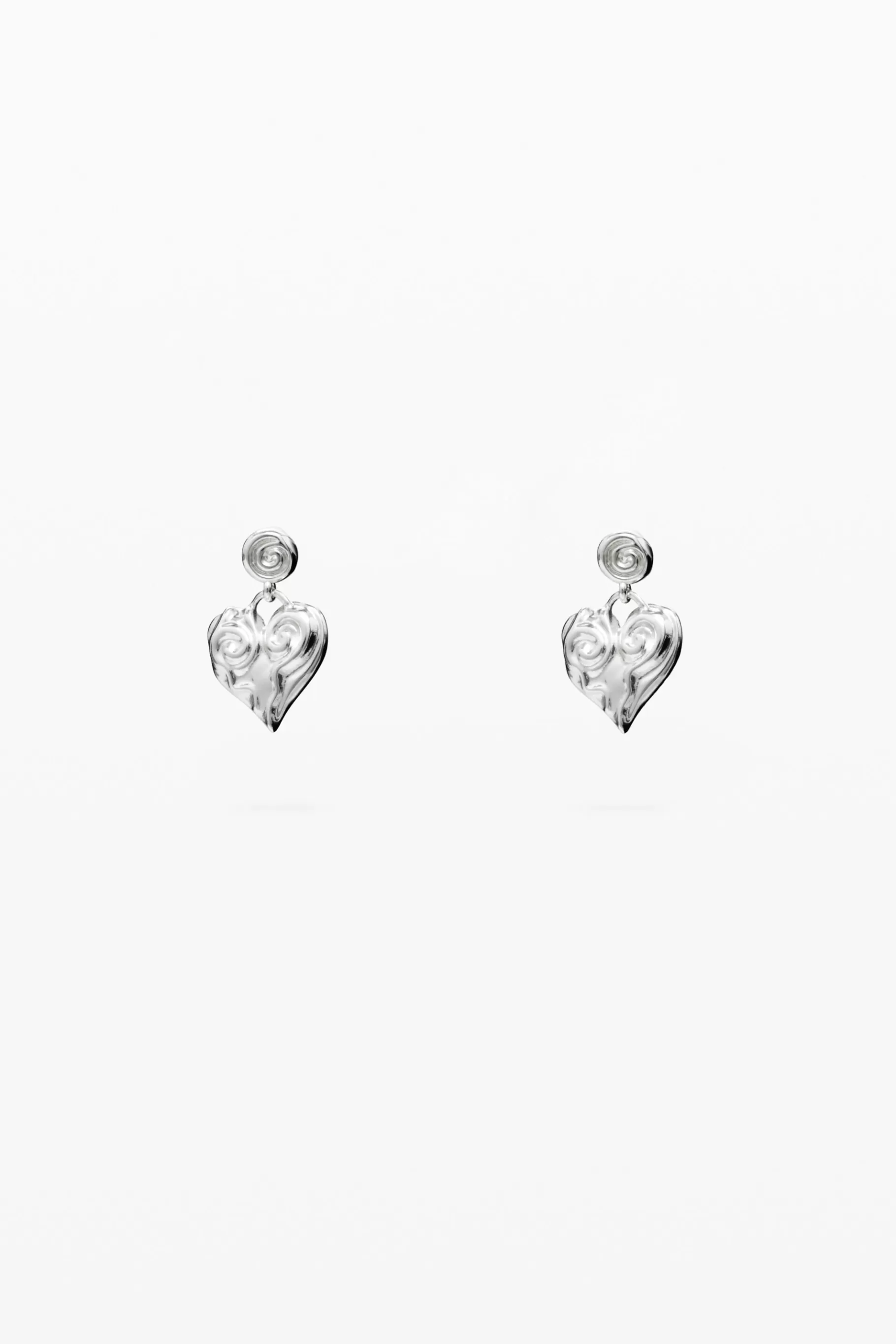 Desigual Pendientes corazón baño plata Zalio*Mujer Joyería