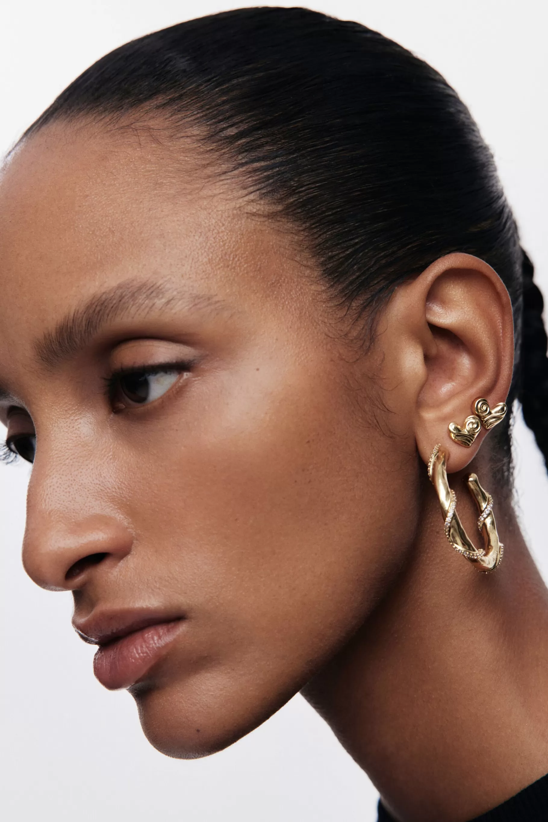 Desigual Pendientes cristales baño oro Zalio*Mujer Joyería