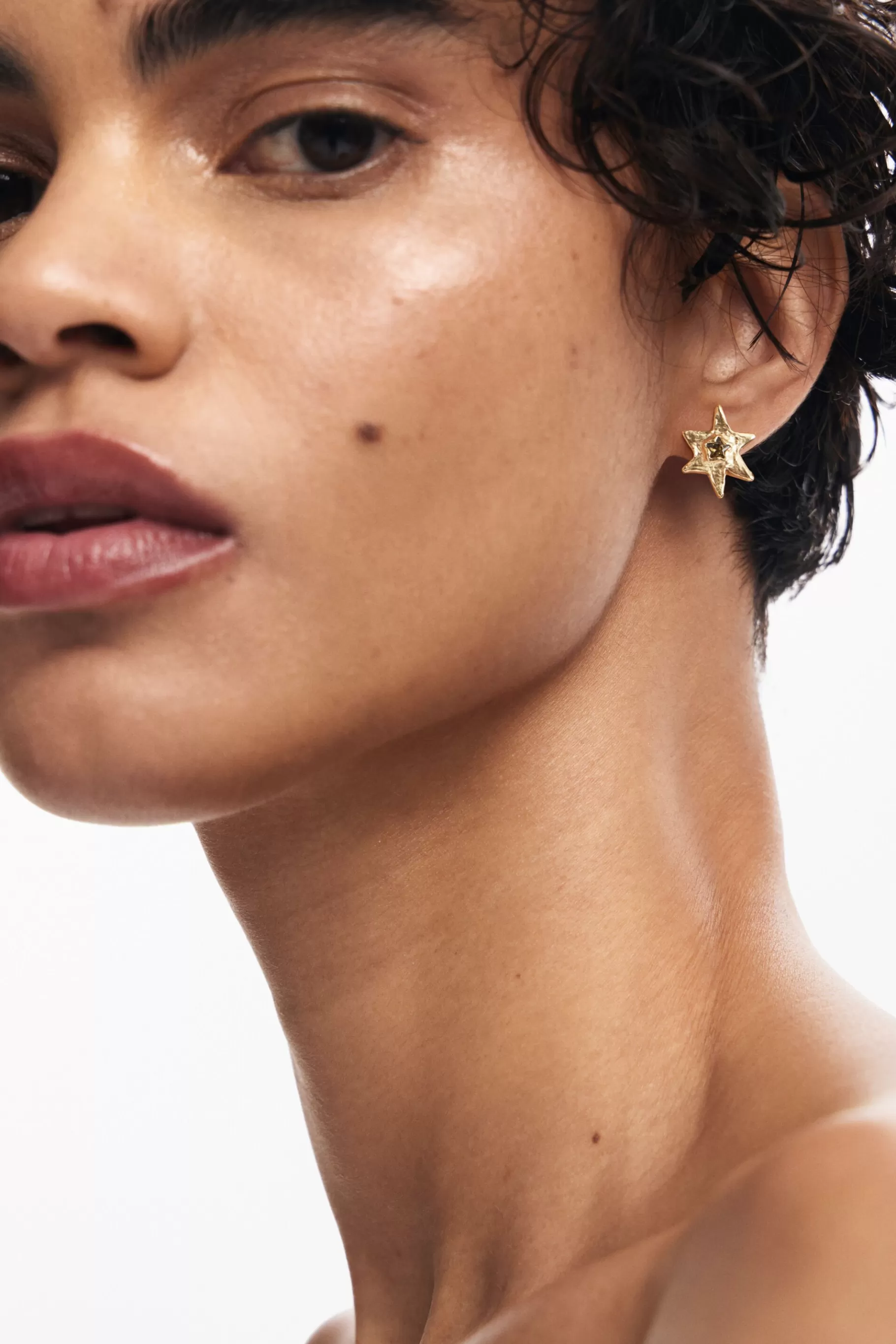 Desigual Pendientes estrella baño oro Zalio*Mujer Joyería