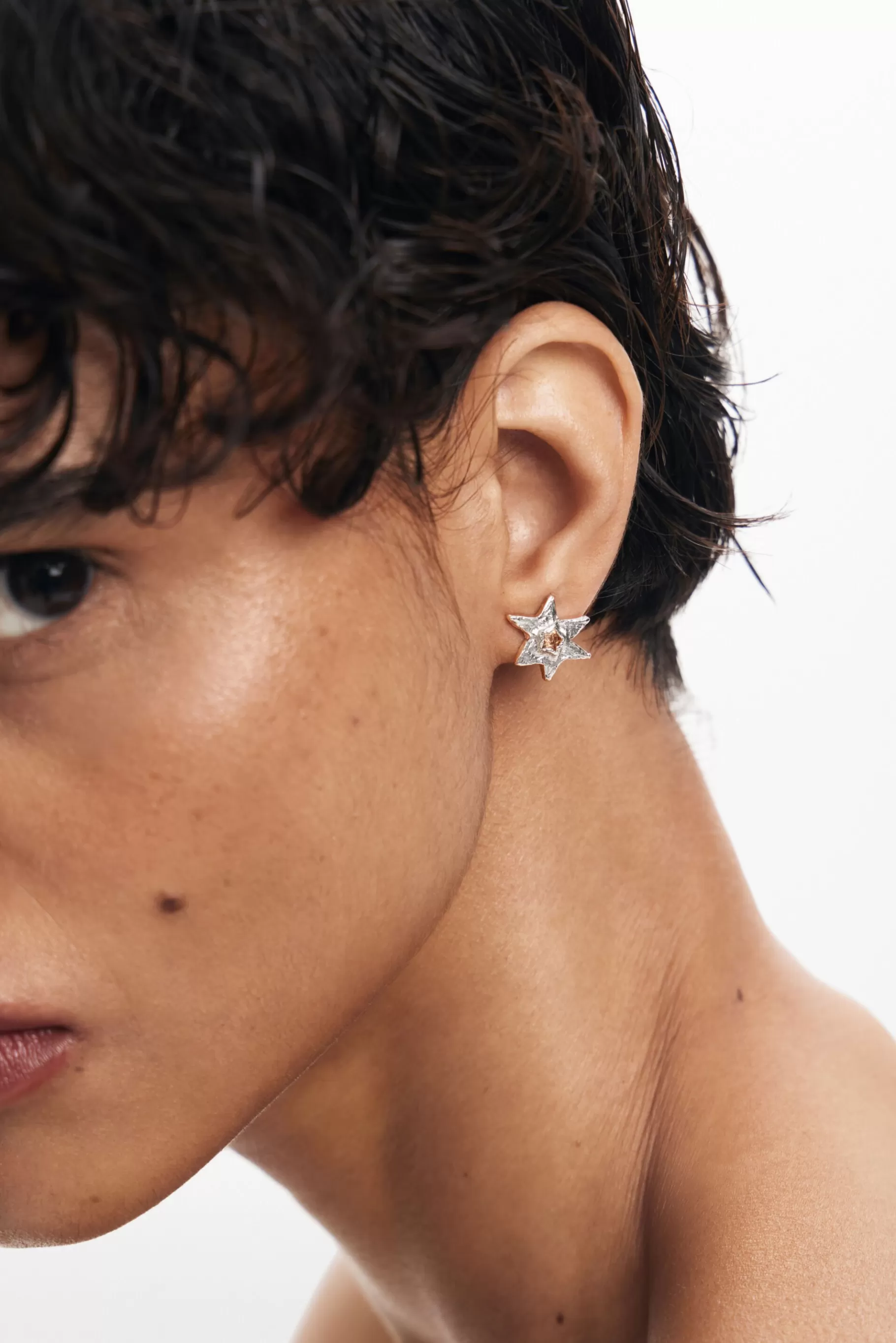 Desigual Pendientes estrella baño plata Zalio*Mujer Joyería