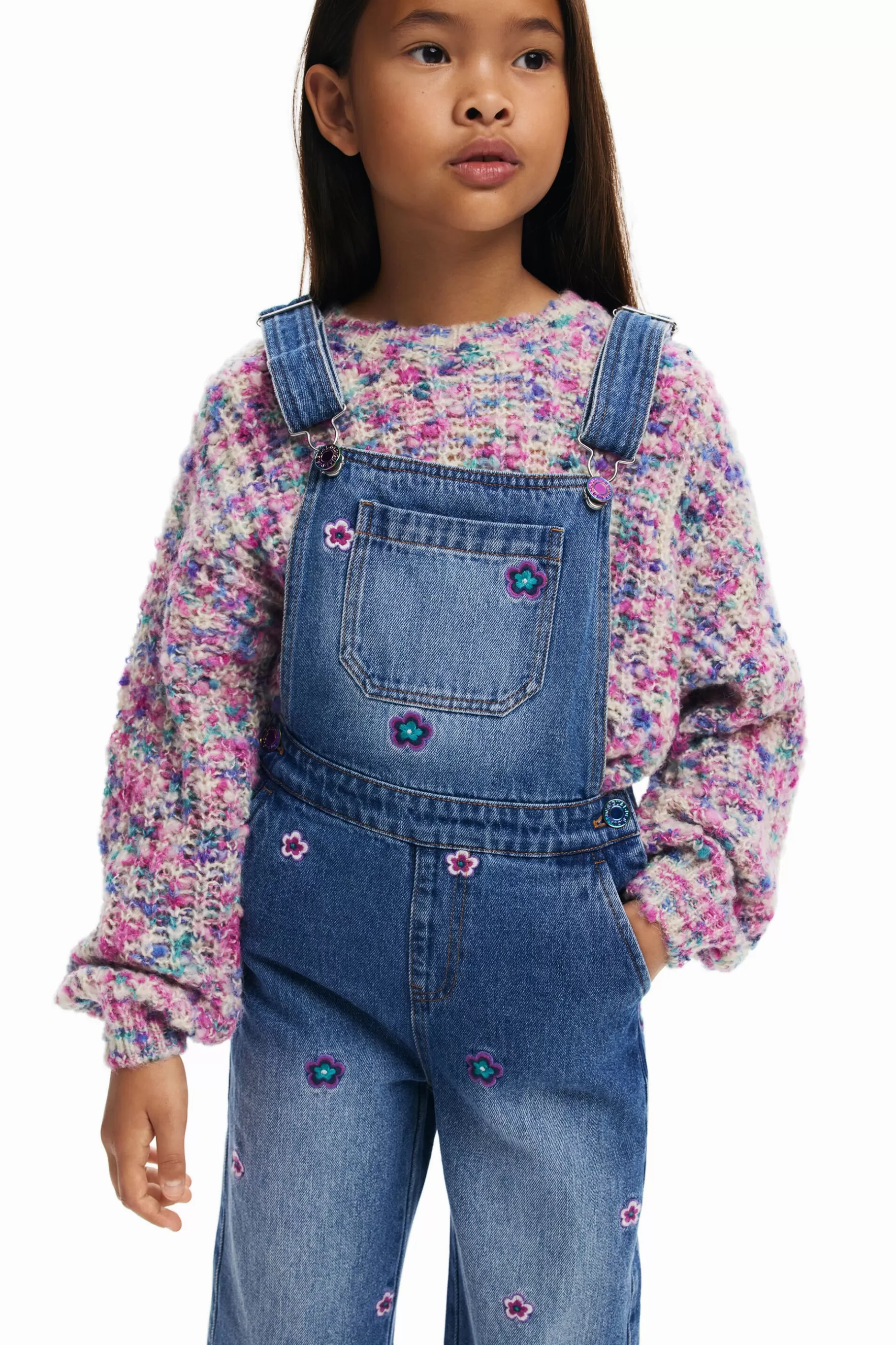 Desigual Peto largo flores* Faldas Y Pantalones