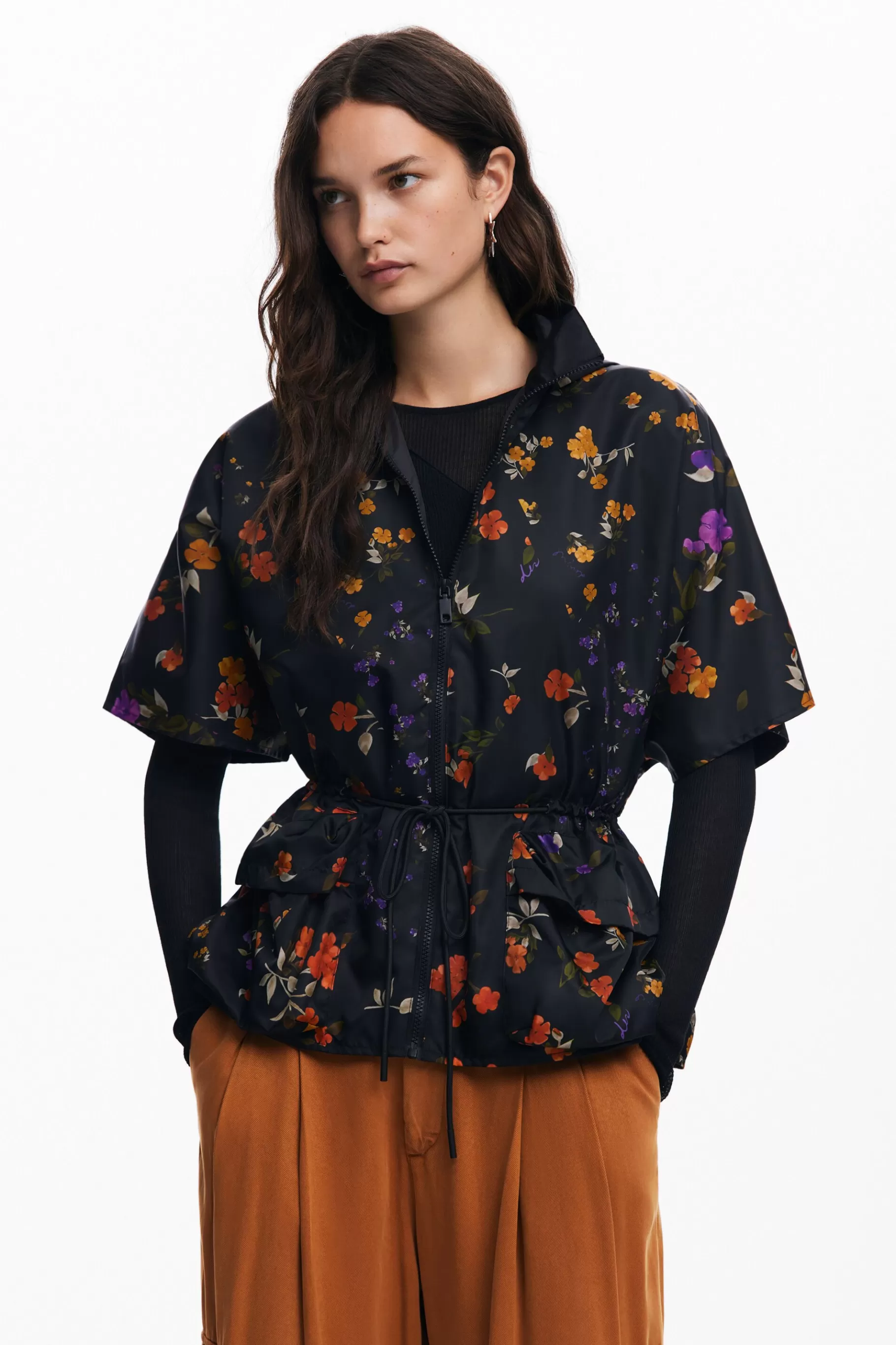 Desigual Poncho cremallera pétalos*Mujer Bufandas Y Pañuelos | Ponchos