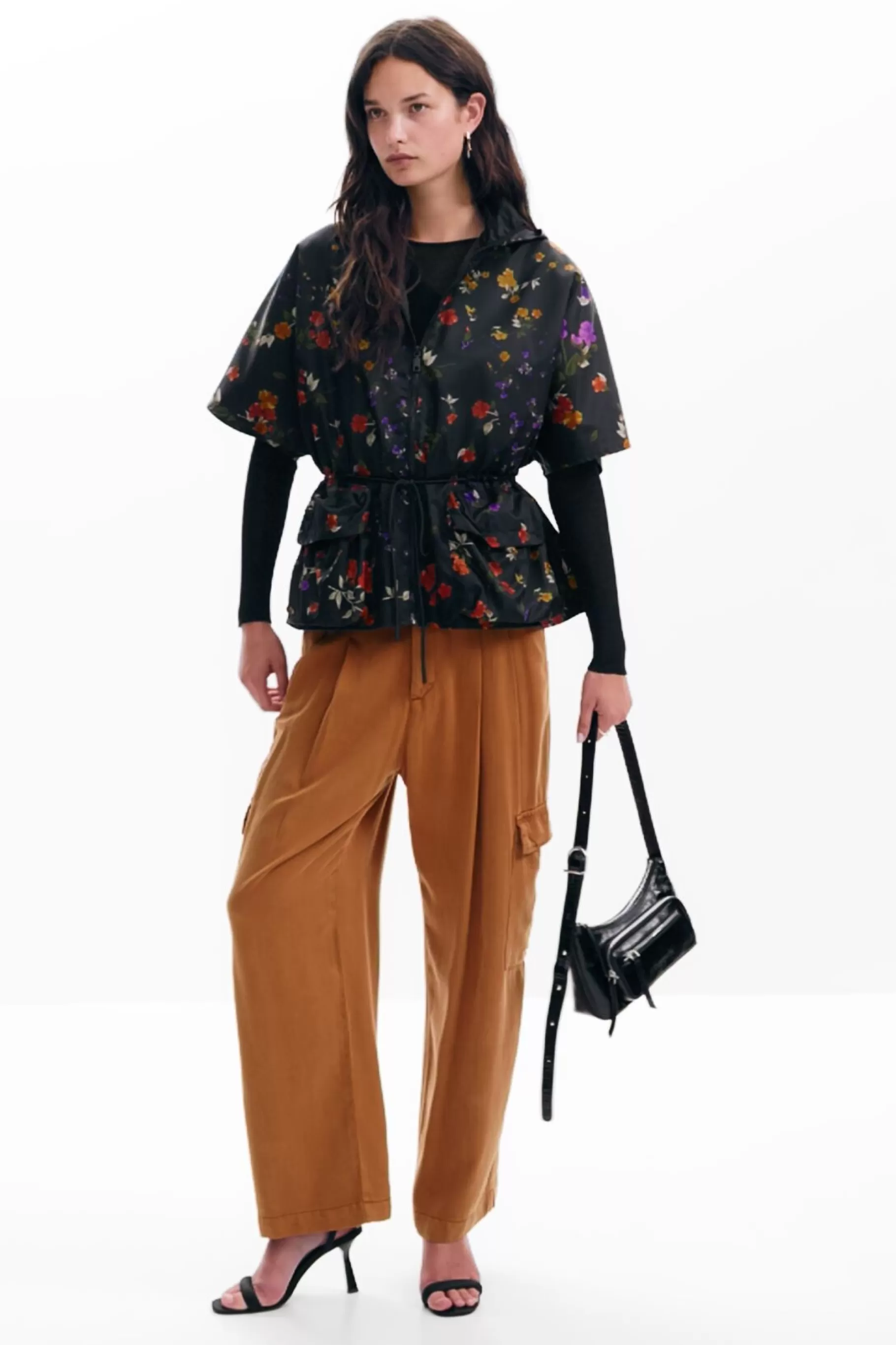 Desigual Poncho cremallera pétalos*Mujer Bufandas Y Pañuelos | Ponchos