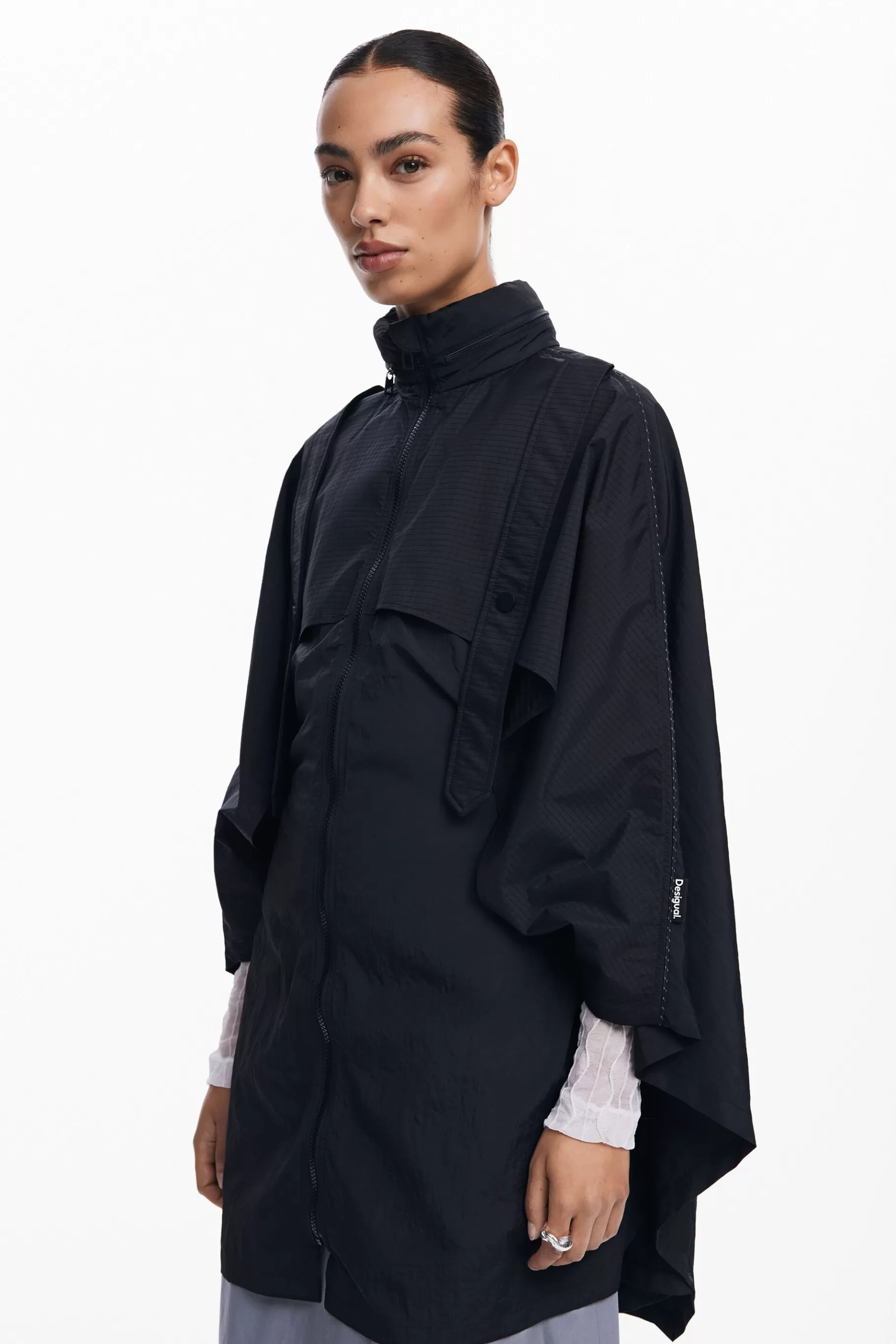 Desigual Poncho nylon bolsillo*Mujer Bufandas Y Pañuelos | Ponchos