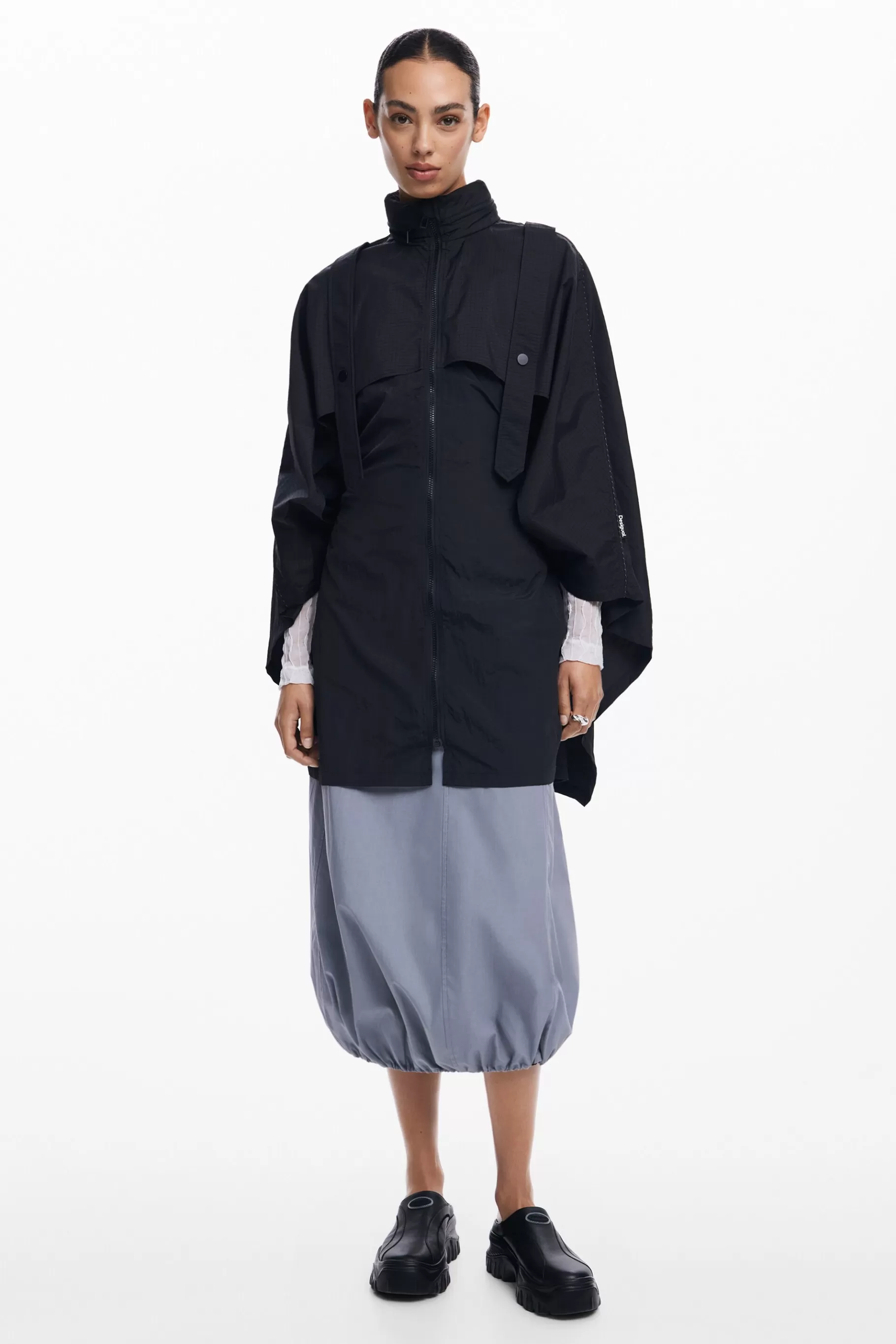 Desigual Poncho nylon bolsillo*Mujer Bufandas Y Pañuelos | Ponchos