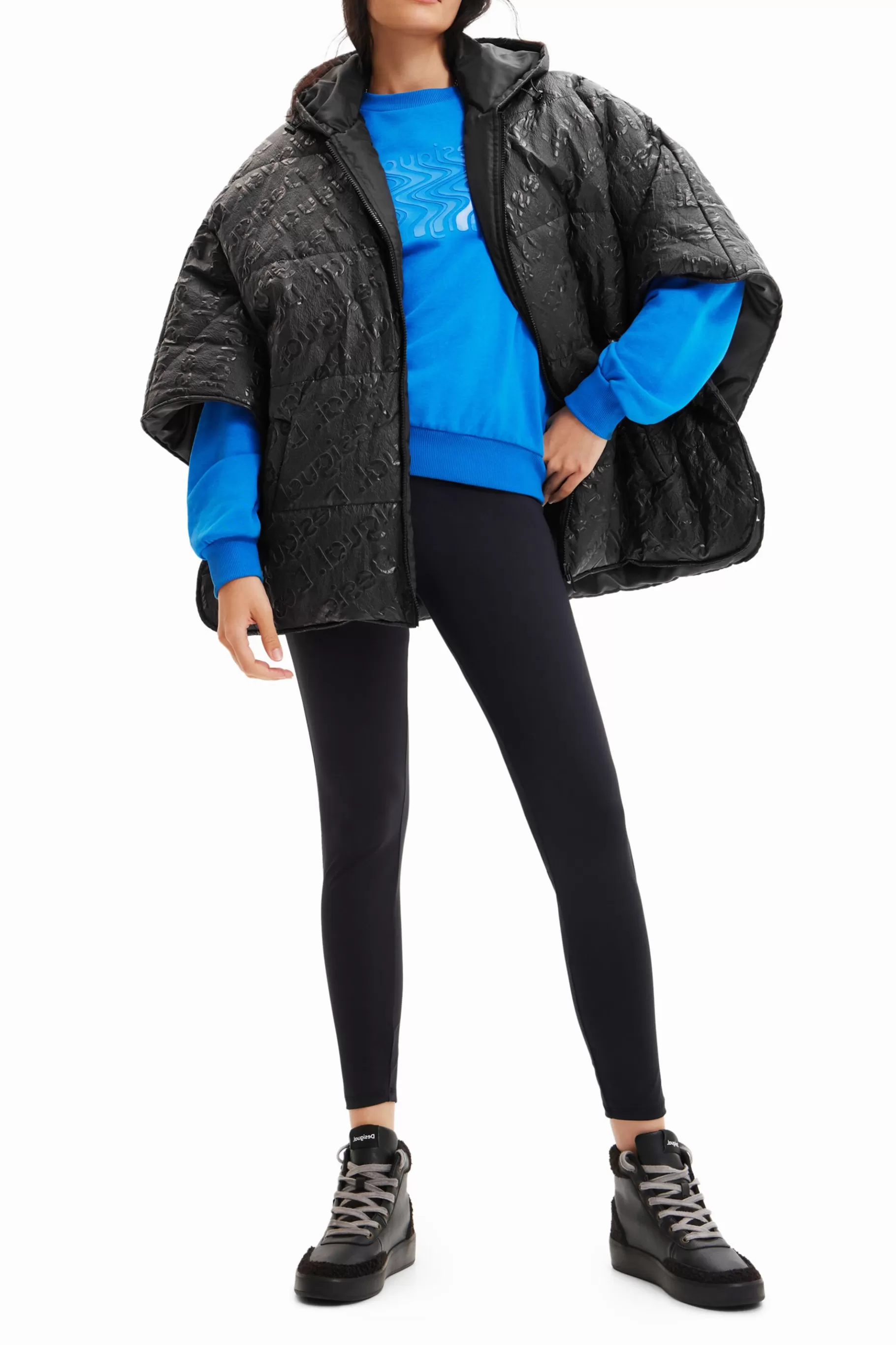 Desigual Poncho padded logos*Mujer Bufandas Y Pañuelos