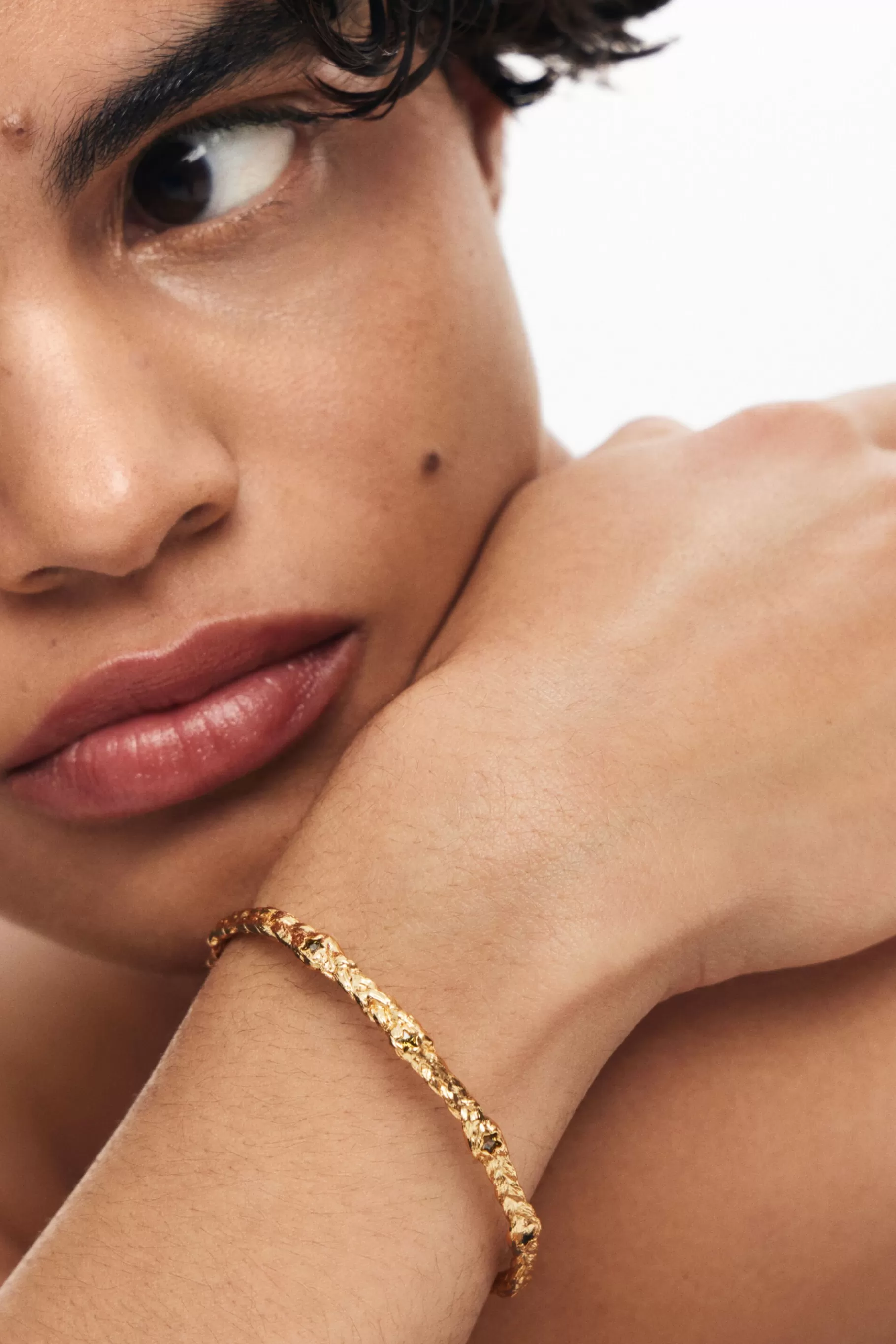 Desigual Pulsera de estrellas baño oro  Zalio*Mujer Joyería