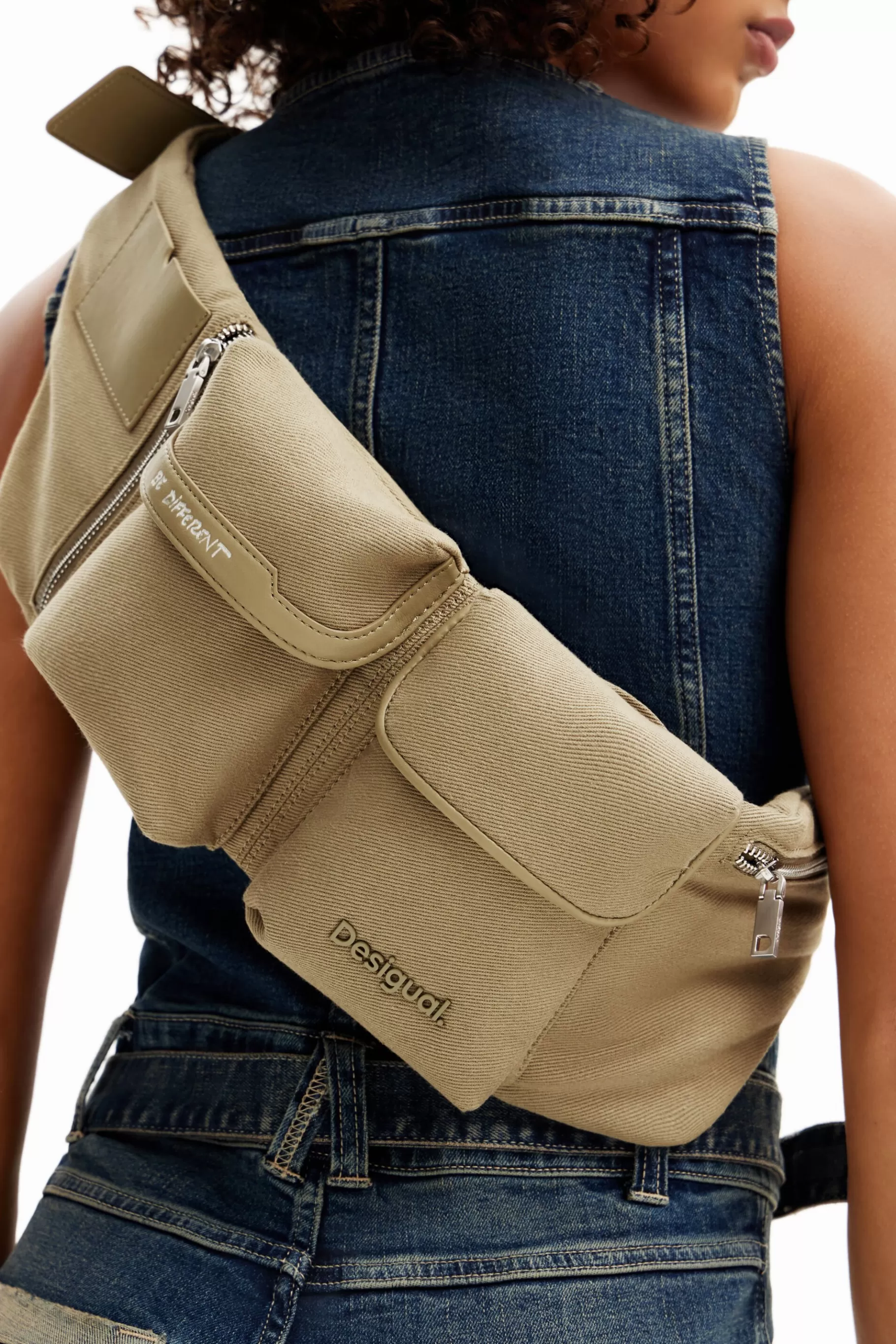 Desigual Riñonera M canvas bolsillos*Mujer Bolsos