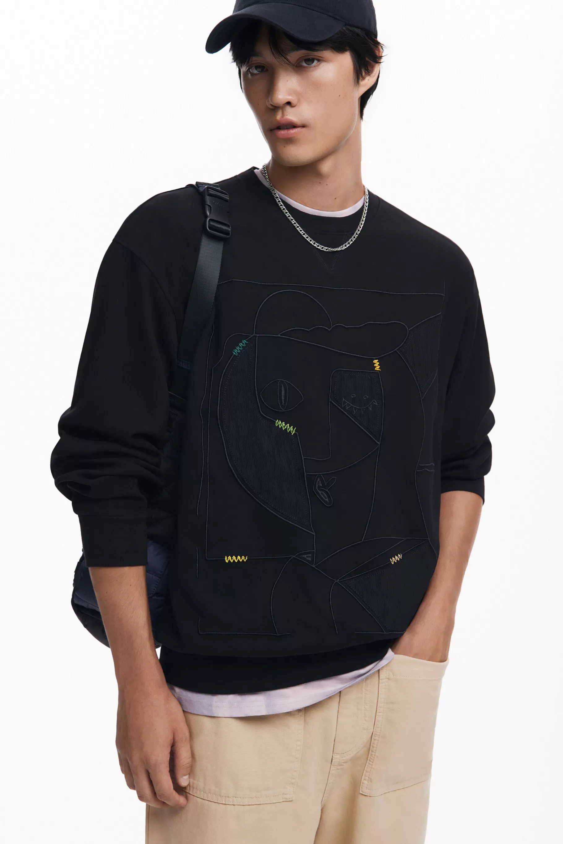 Desigual Sudadera bordados contraste*Hombre Jerséis Y Sudaderas