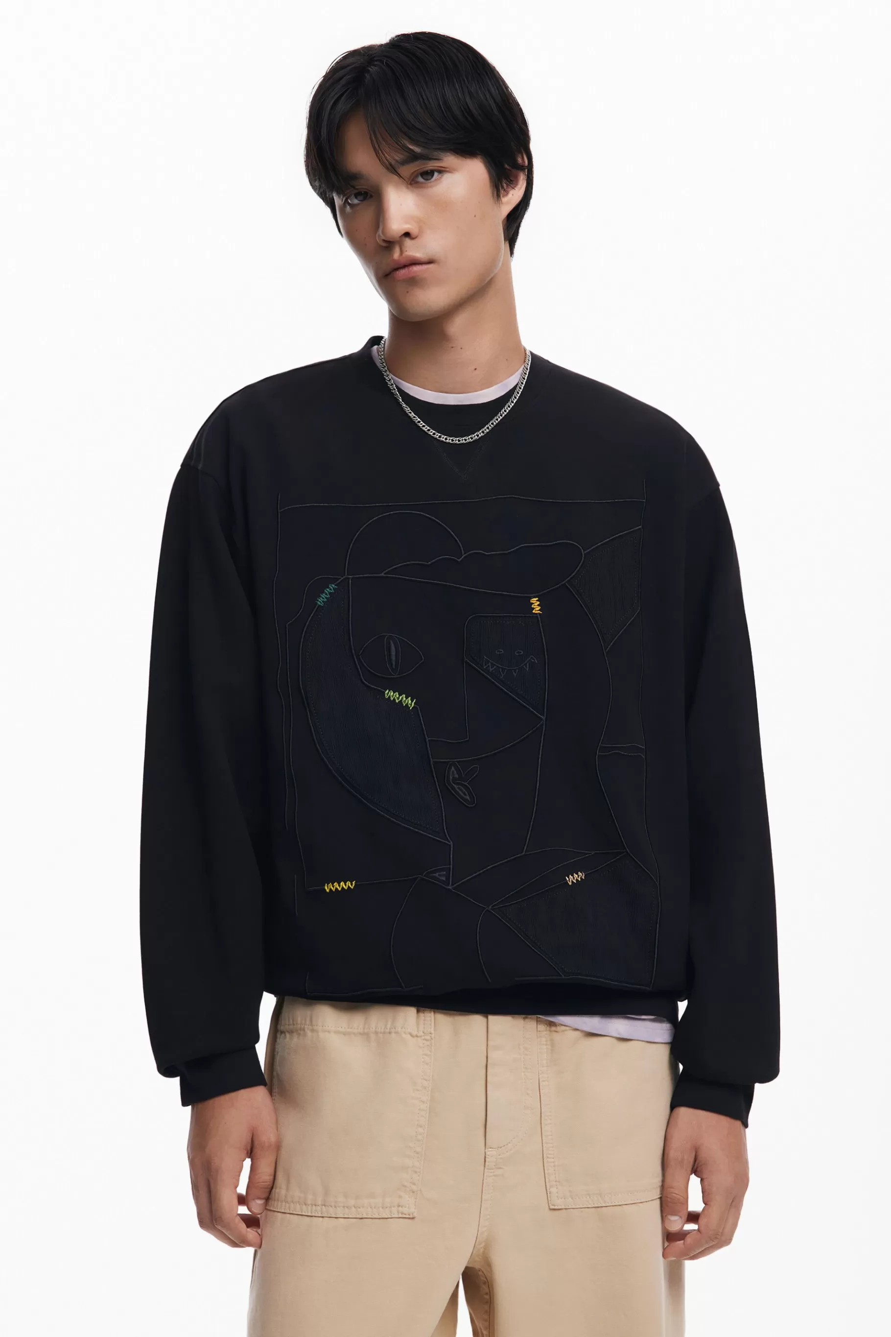 Desigual Sudadera bordados contraste*Hombre Jerséis Y Sudaderas