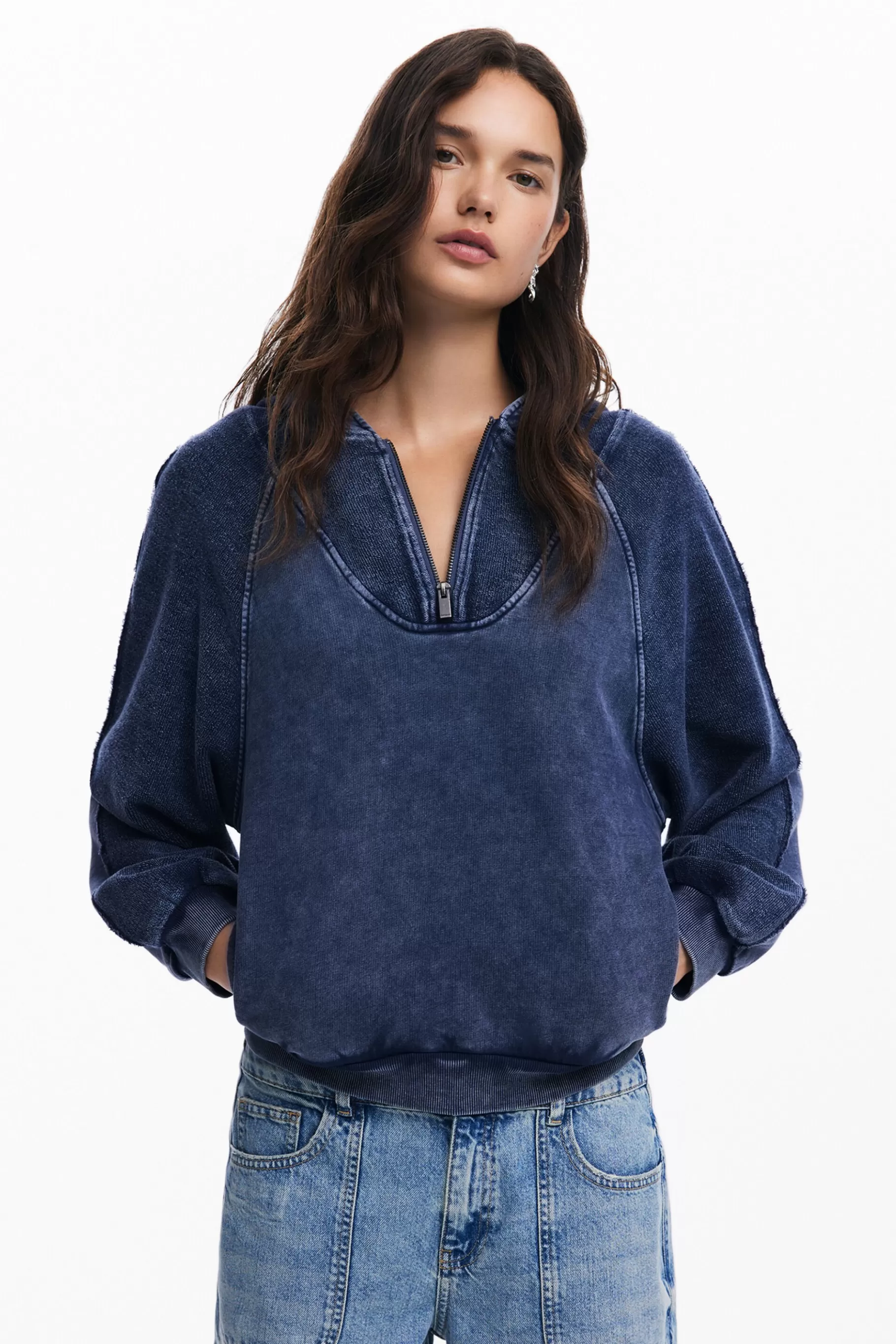 Desigual Sudadera capucha efecto lavado*Mujer Jerséis | Sudaderas