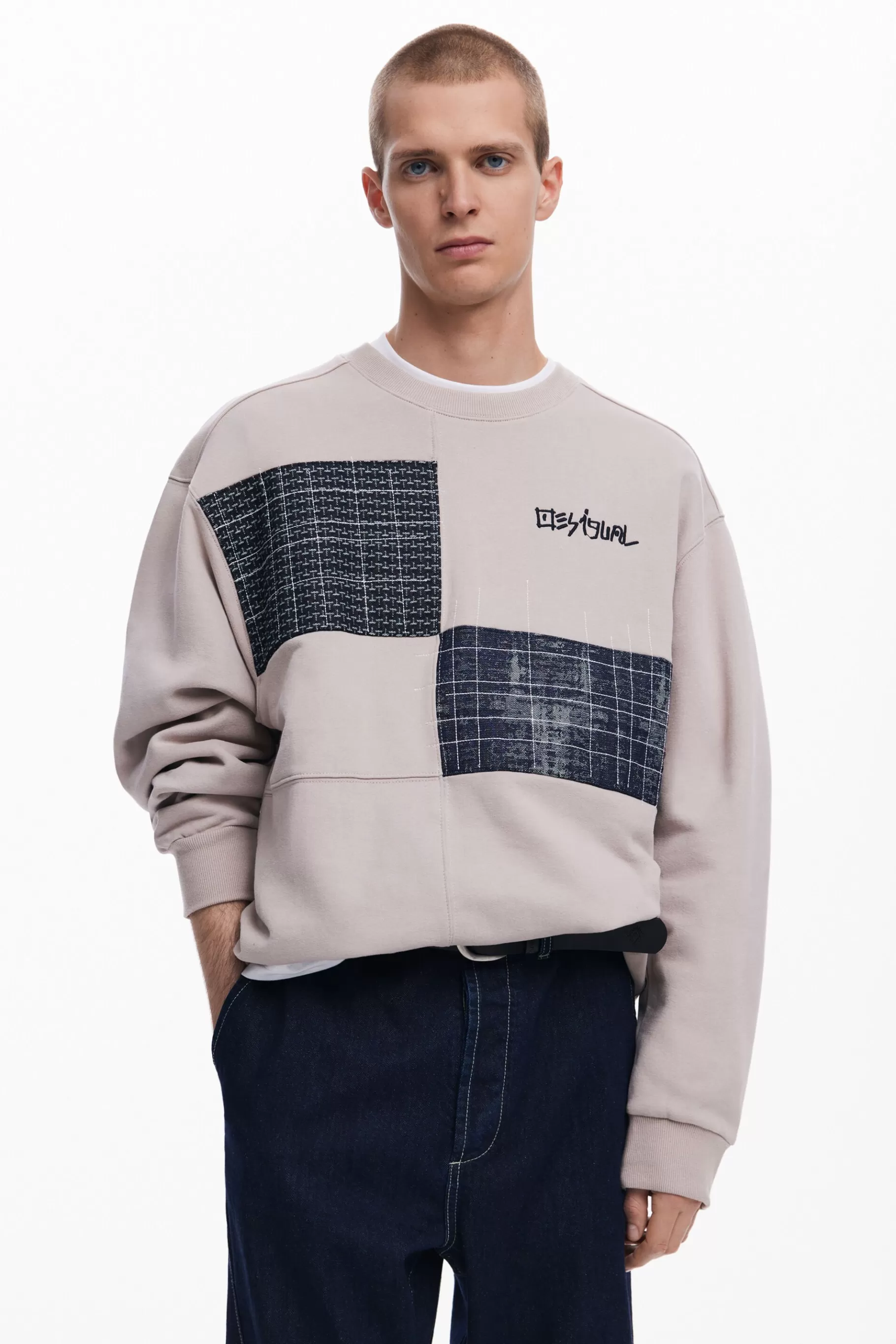 Desigual Sudadera con parches*Hombre Jerséis Y Sudaderas