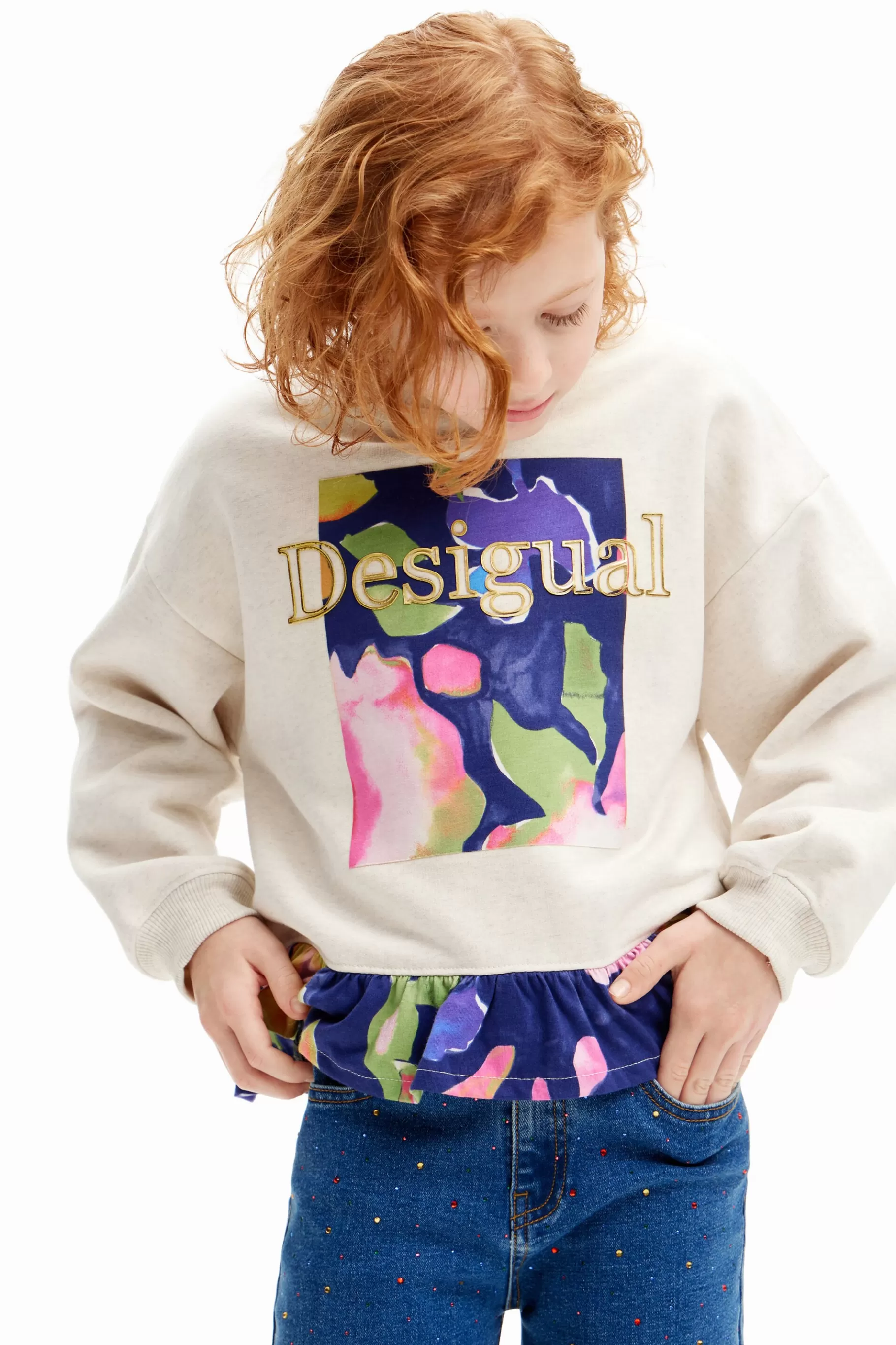 Desigual Sudadera flores* Jerséis Y Sudaderas