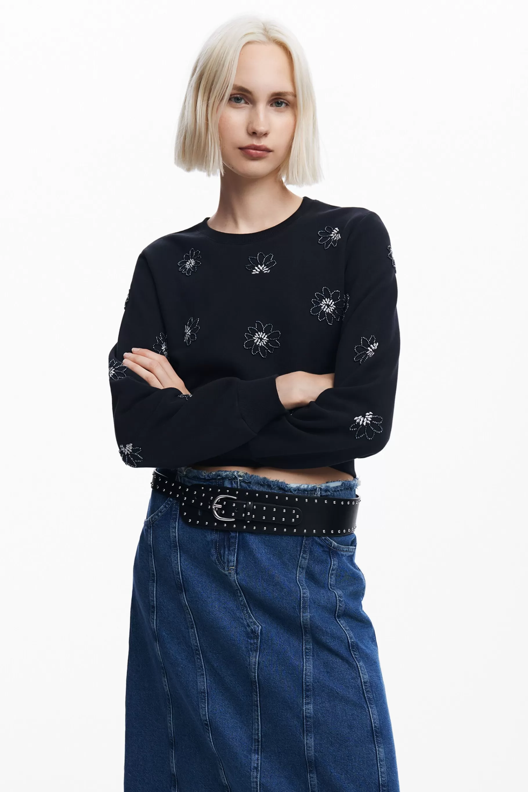 Desigual Sudadera flores joya*Mujer Sudaderas | Jerséis