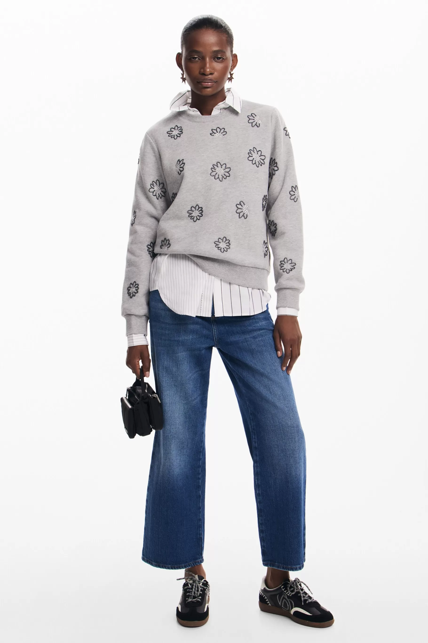Desigual Sudadera flores joya*Mujer Jerséis