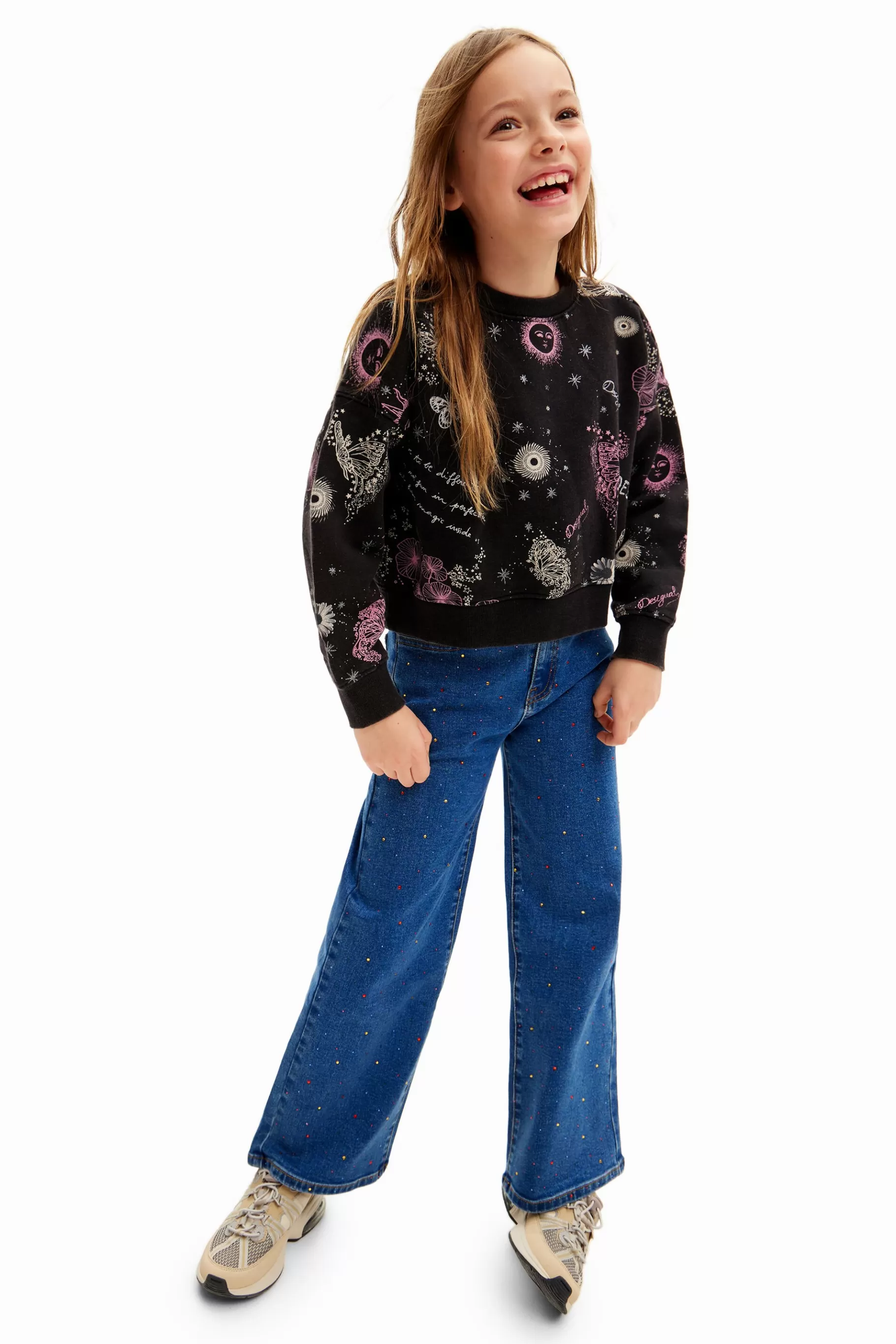 Desigual Sudadera flores universo* Jerséis Y Sudaderas