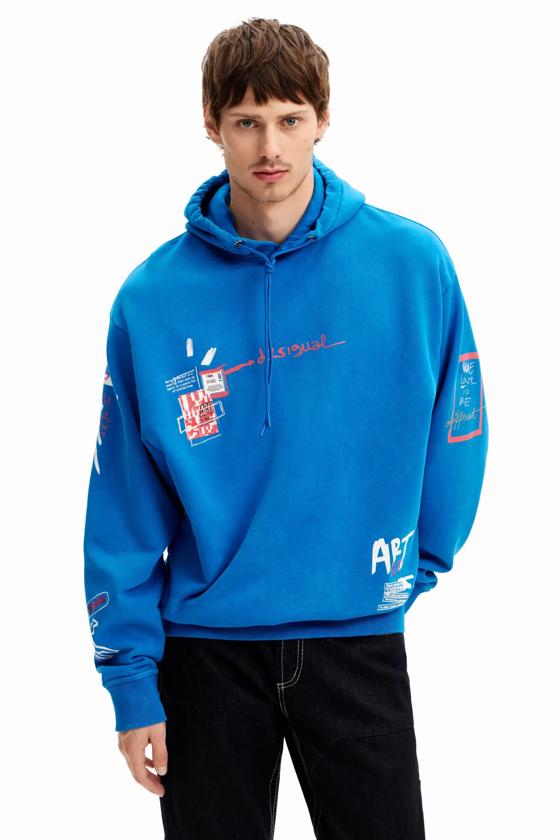 Desigual Sudadera graffiti capucha*Hombre Jerséis Y Sudaderas