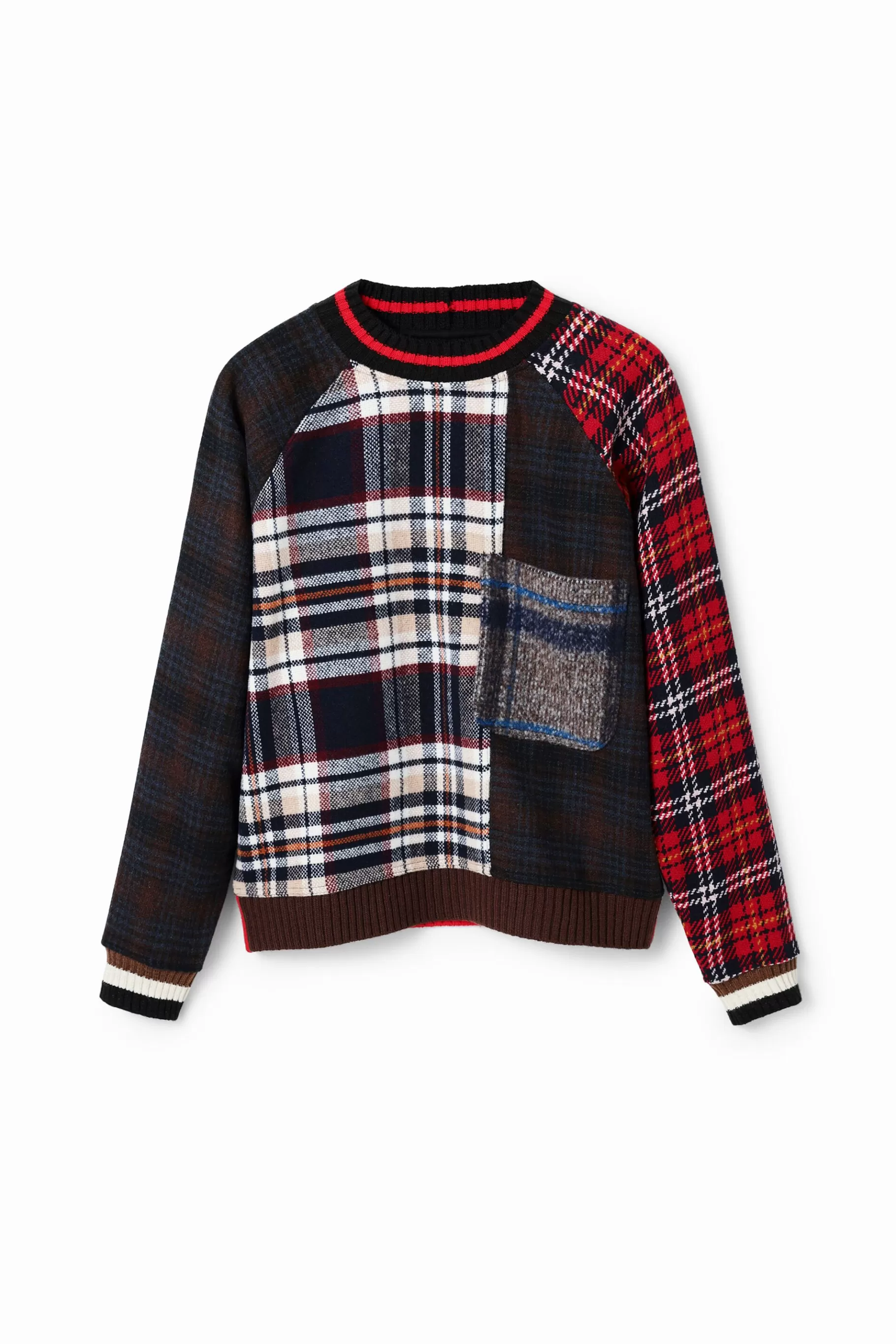 Desigual Sudadera lana tartán*Mujer Jerséis