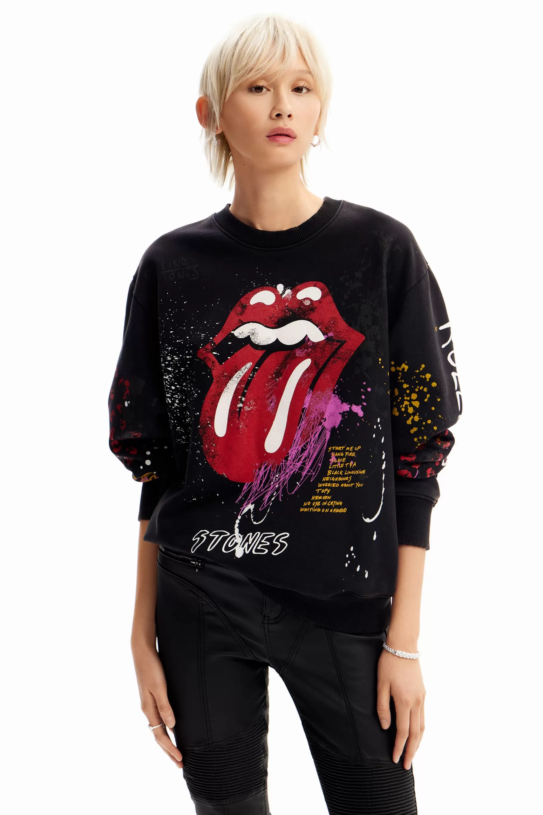 Desigual Sudadera splatter The Rolling Stones*Mujer Sudaderas | Jerséis