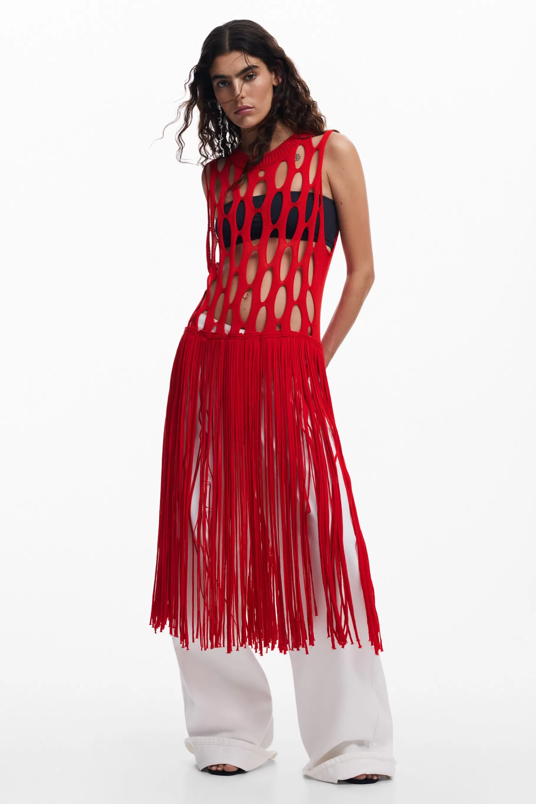 Desigual Top red flecos*Mujer Ropa De Punto | Camisas Y Blusas