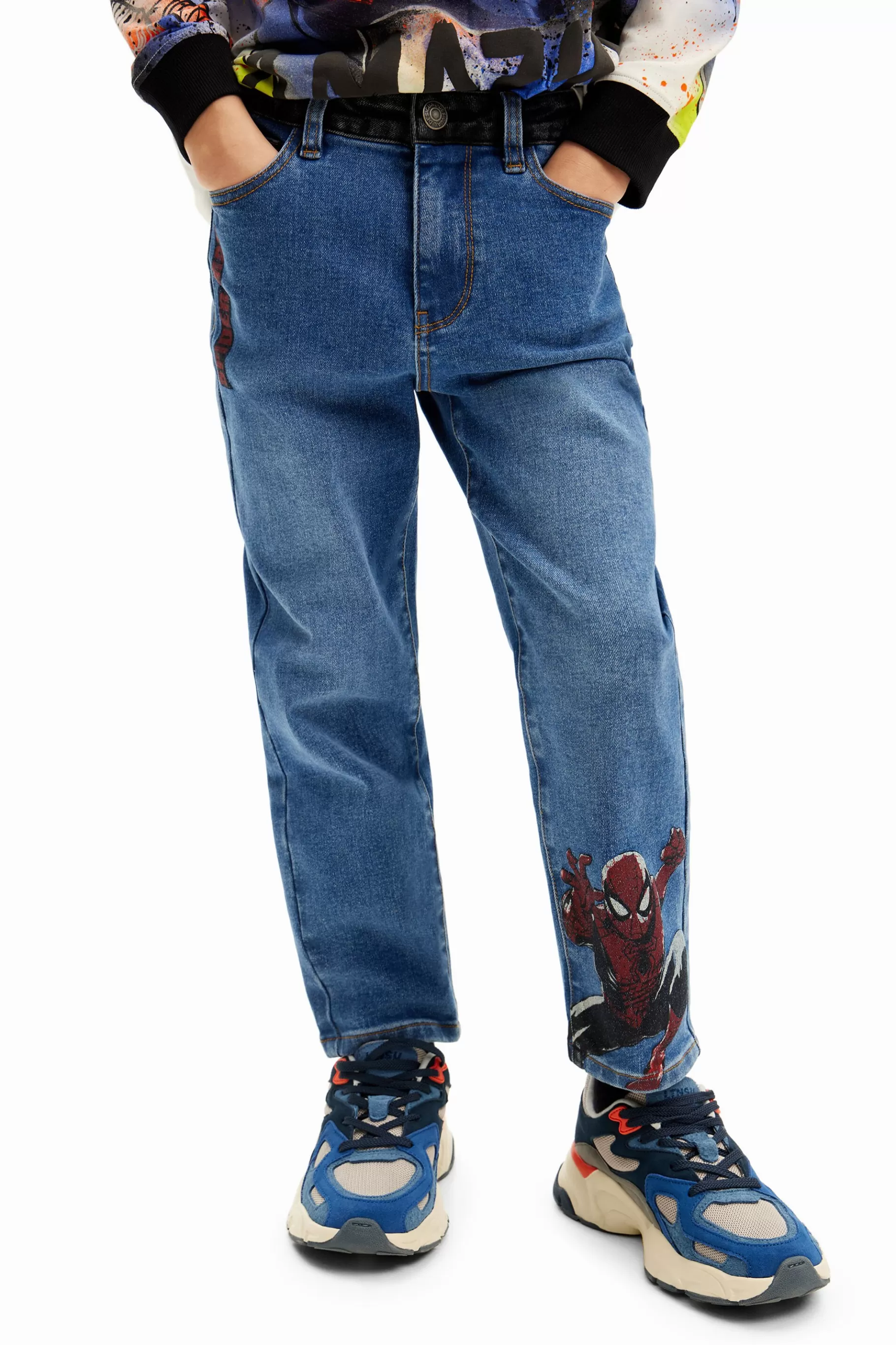 Desigual Vaquero spiderman bordado* Pantalones Y Jeans