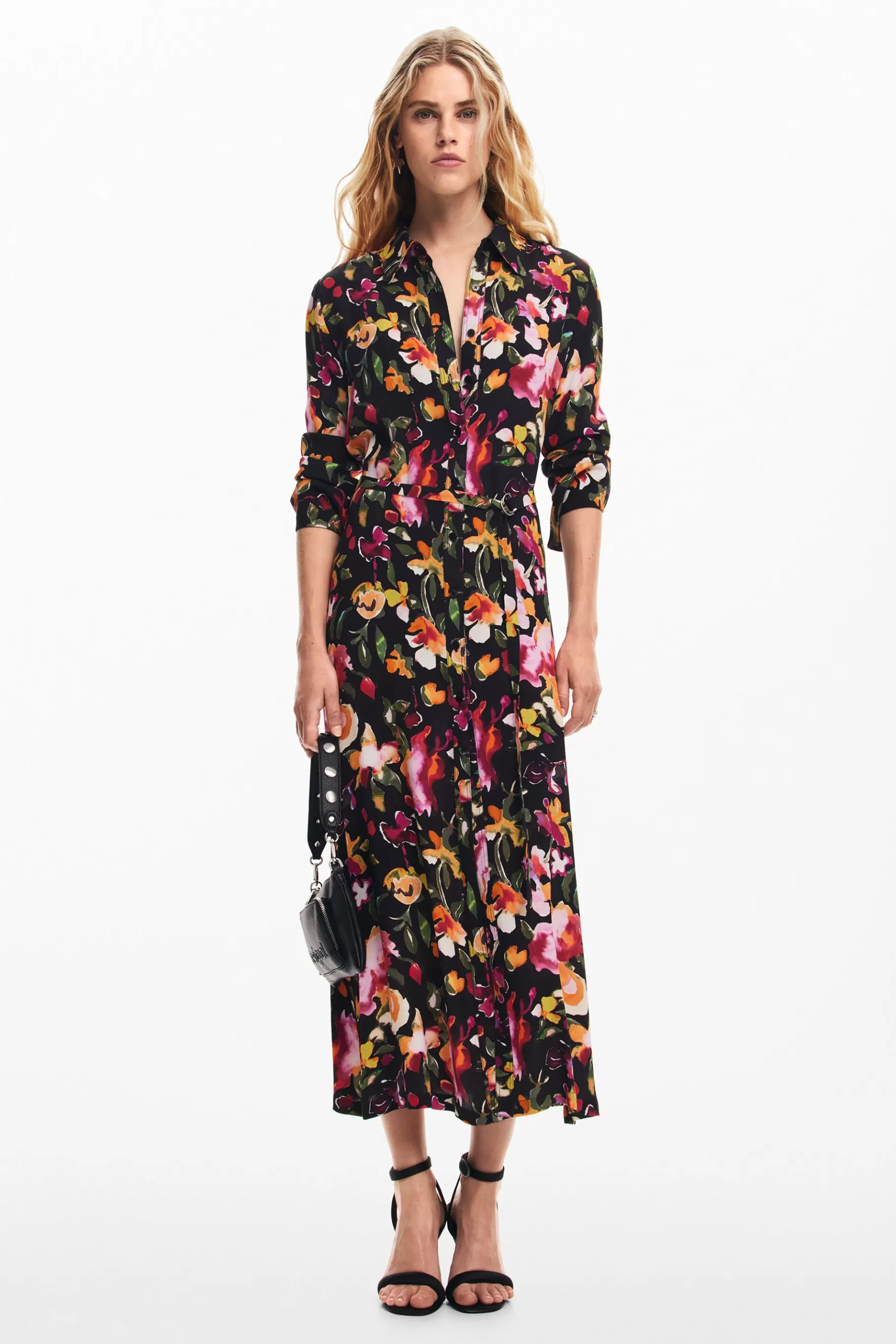 Desigual Vestido camisero flores*Mujer Vestidos Y Monos