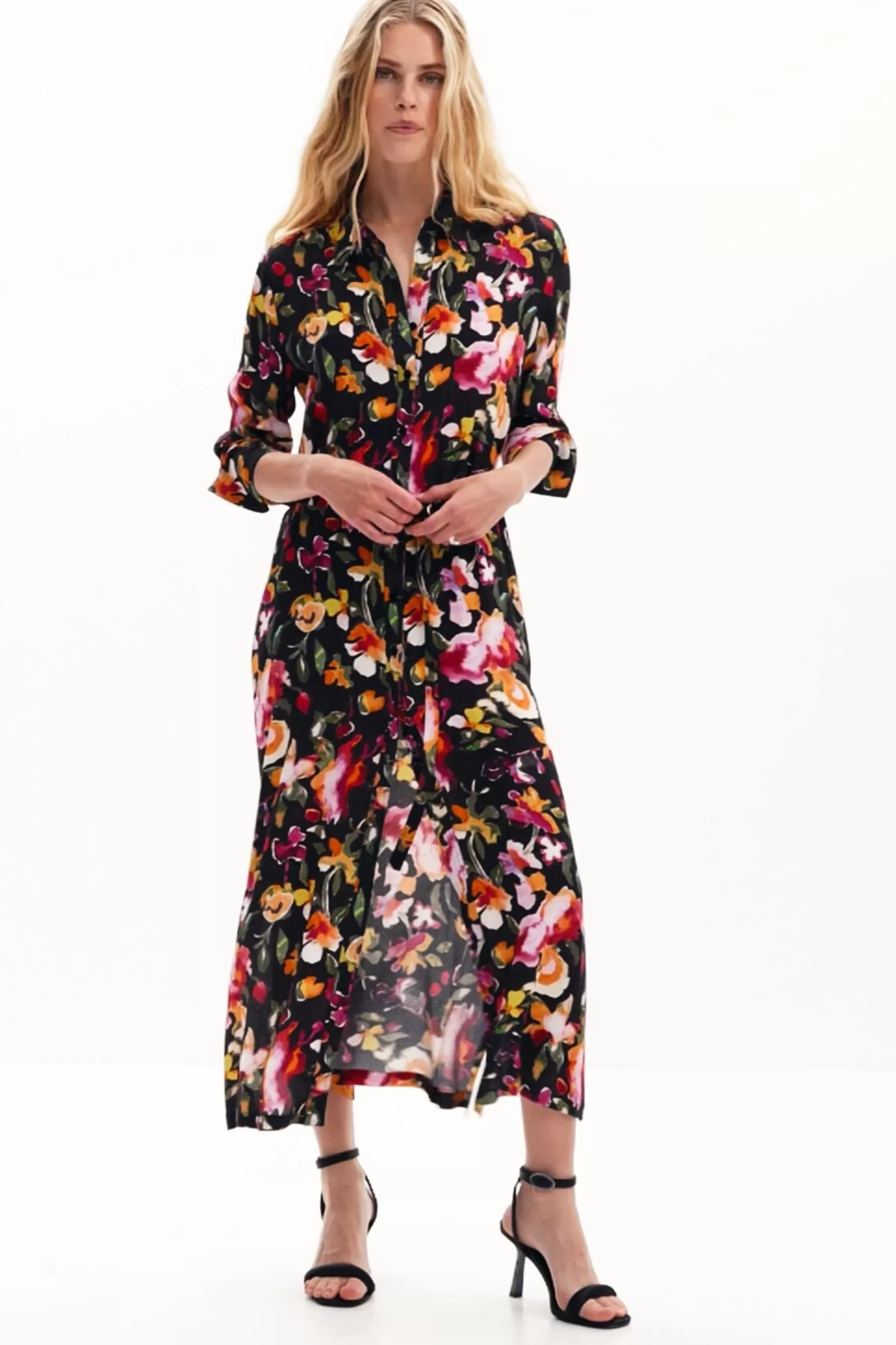 Desigual Vestido camisero flores*Mujer Vestidos Y Monos