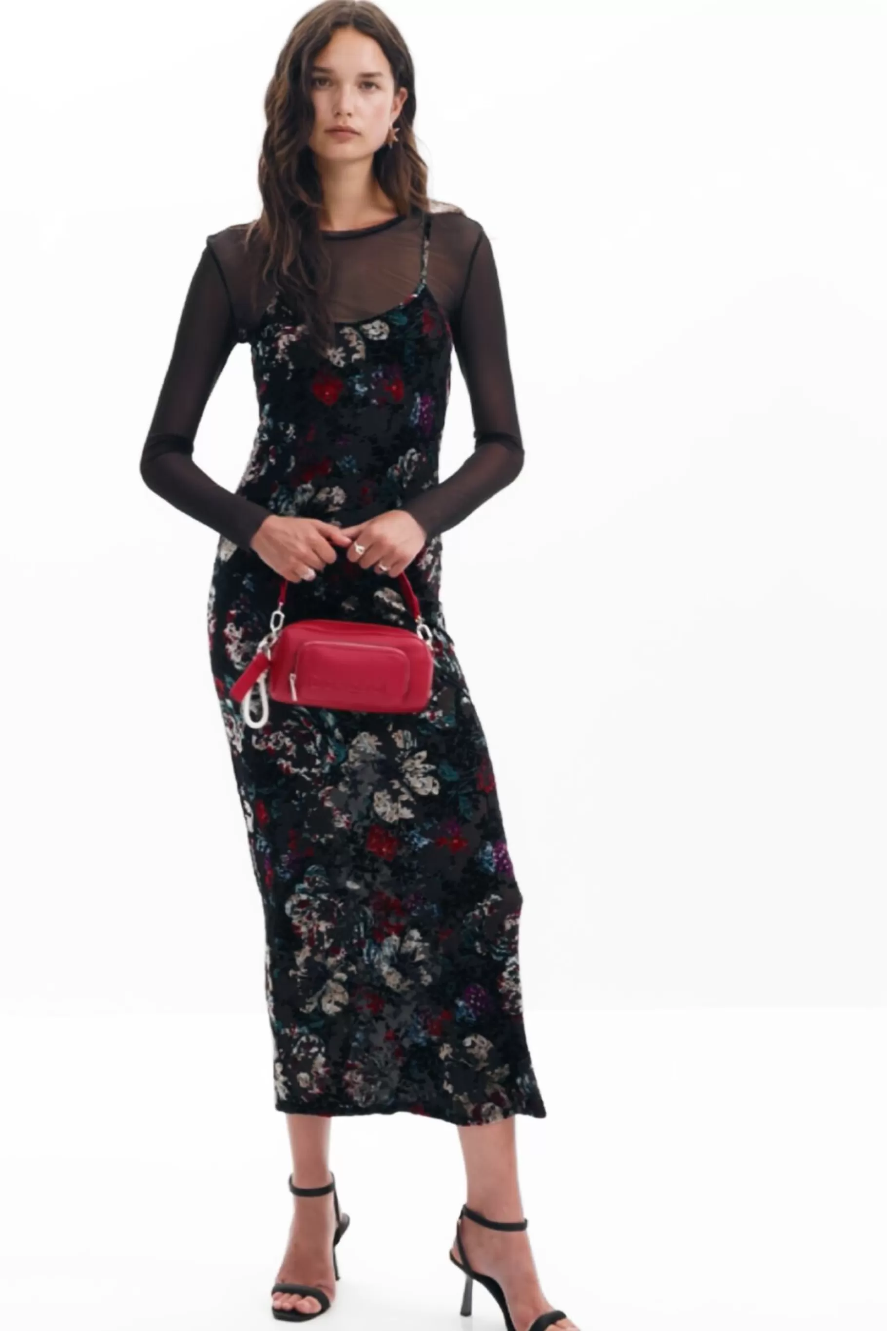Desigual Vestido combinado mesh*Mujer Vestidos Y Monos