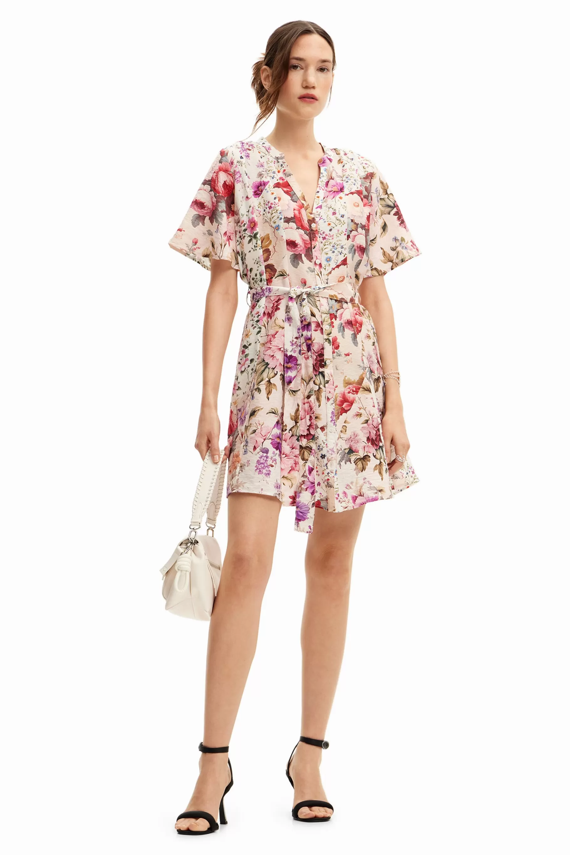 Desigual Vestido corto flores*Mujer Vestidos Y Monos