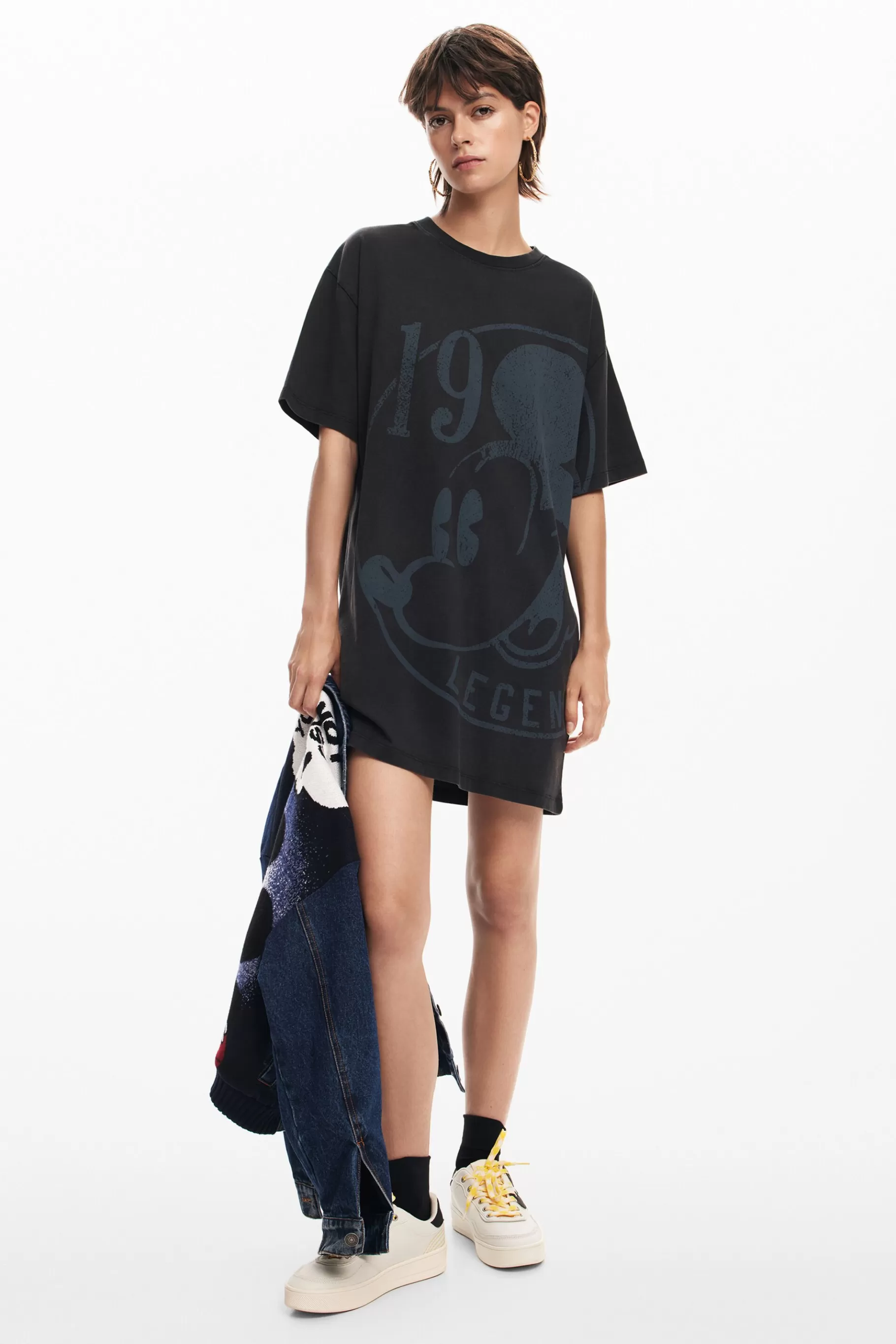 Desigual Vestido corto manga corta Mickey*Mujer Vestidos Y Monos