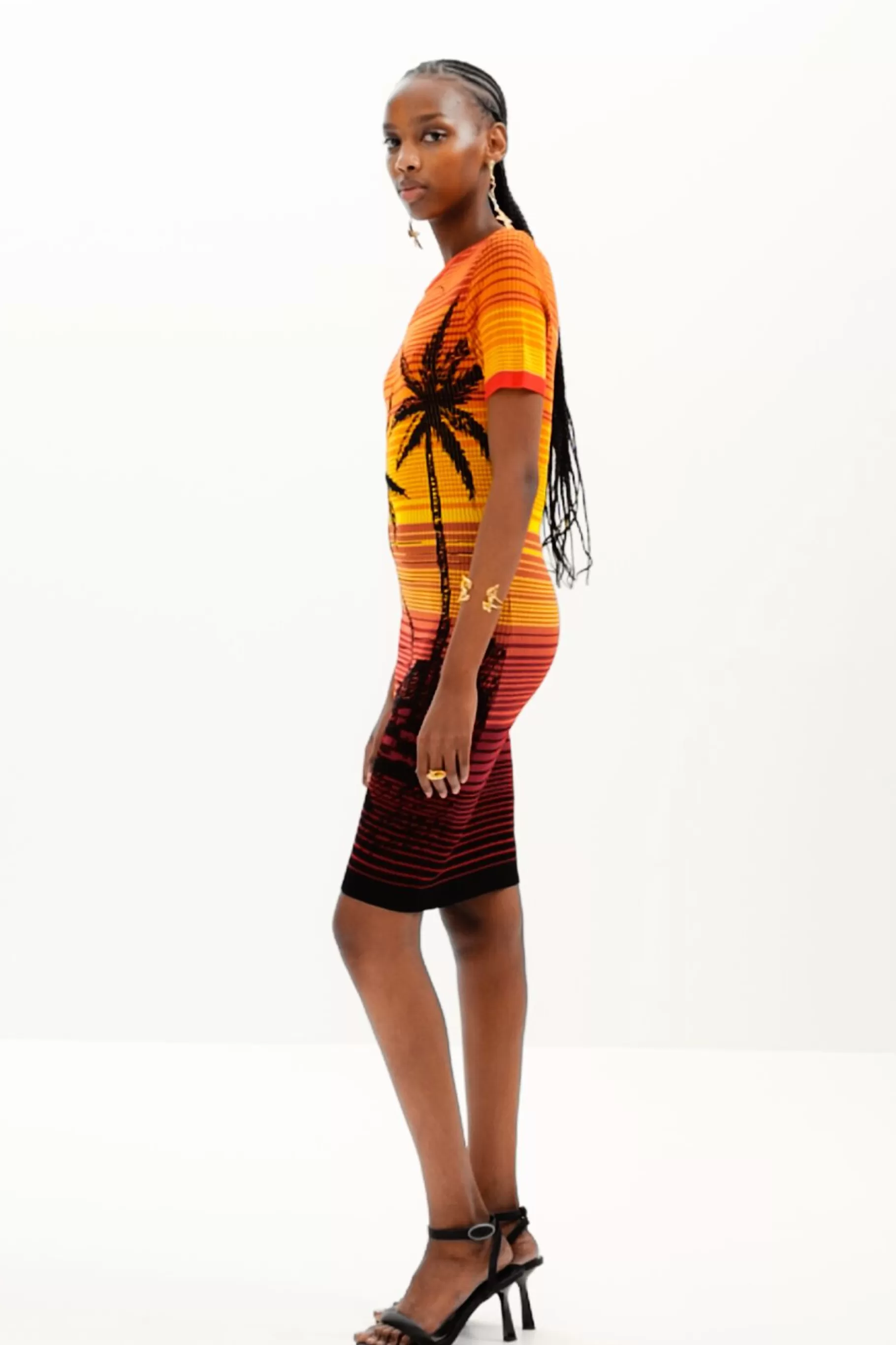 Desigual Vestido corto punto palmeras*Mujer Vestidos Y Monos