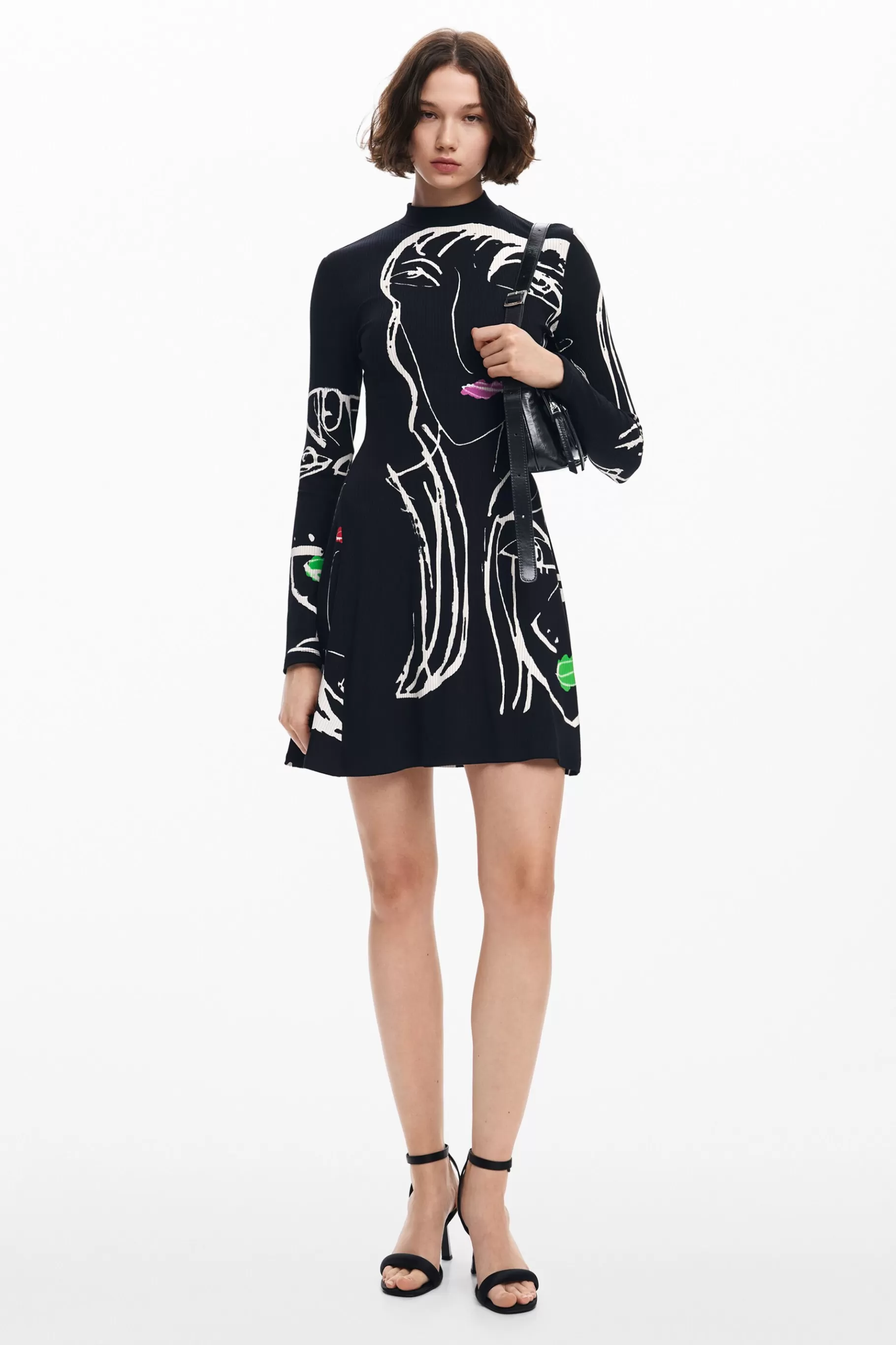 Desigual Vestido estampado caras*Mujer Vestidos Y Monos