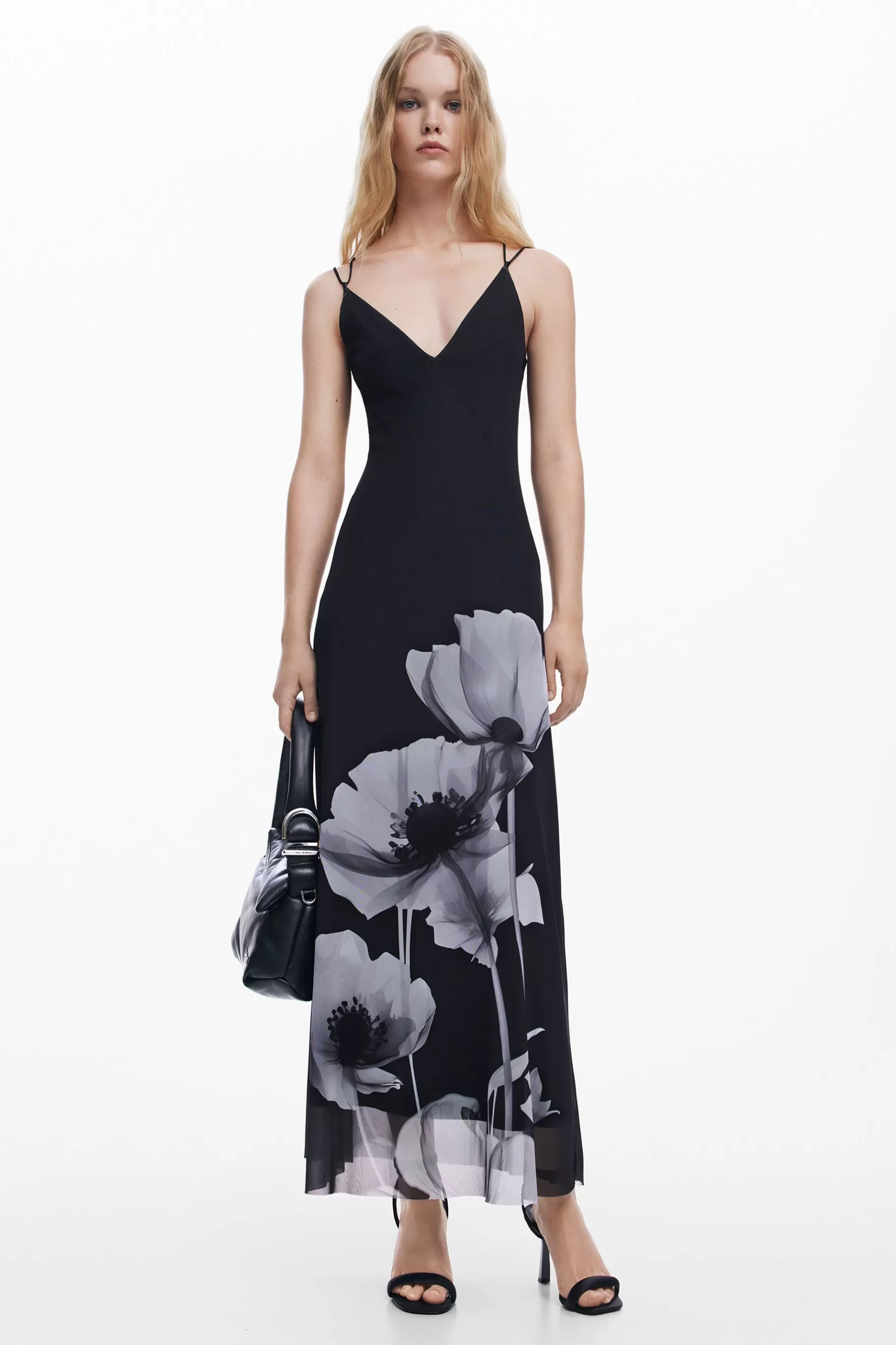Desigual Vestido largo amapolas*Mujer Vestidos Y Monos