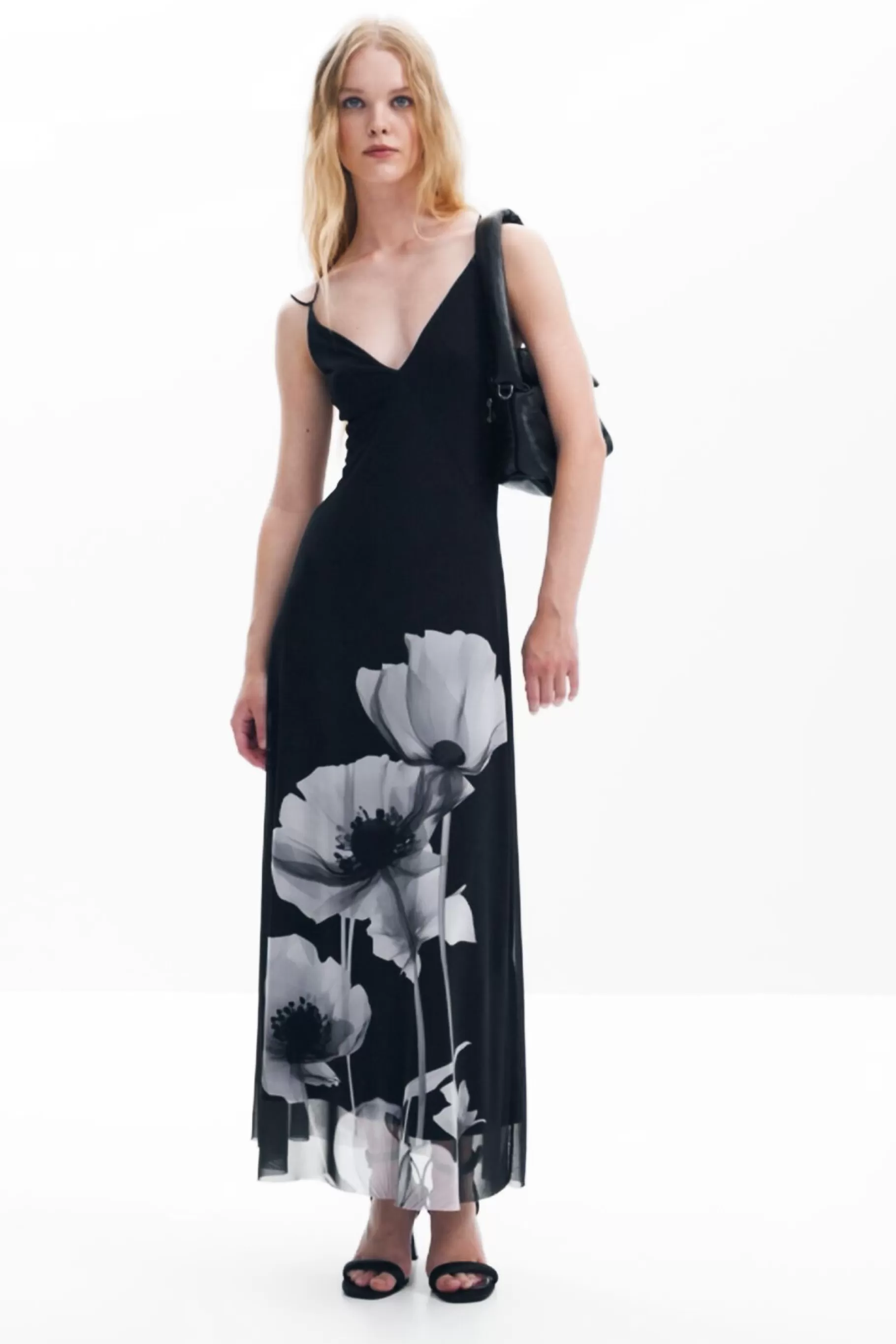 Desigual Vestido largo amapolas*Mujer Vestidos Y Monos