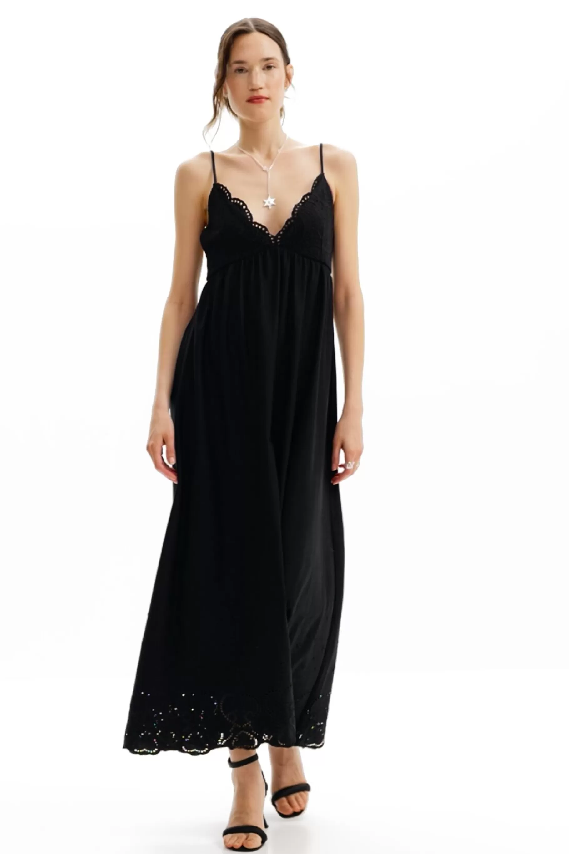 Desigual Vestido largo encaje*Mujer Vestidos Y Monos