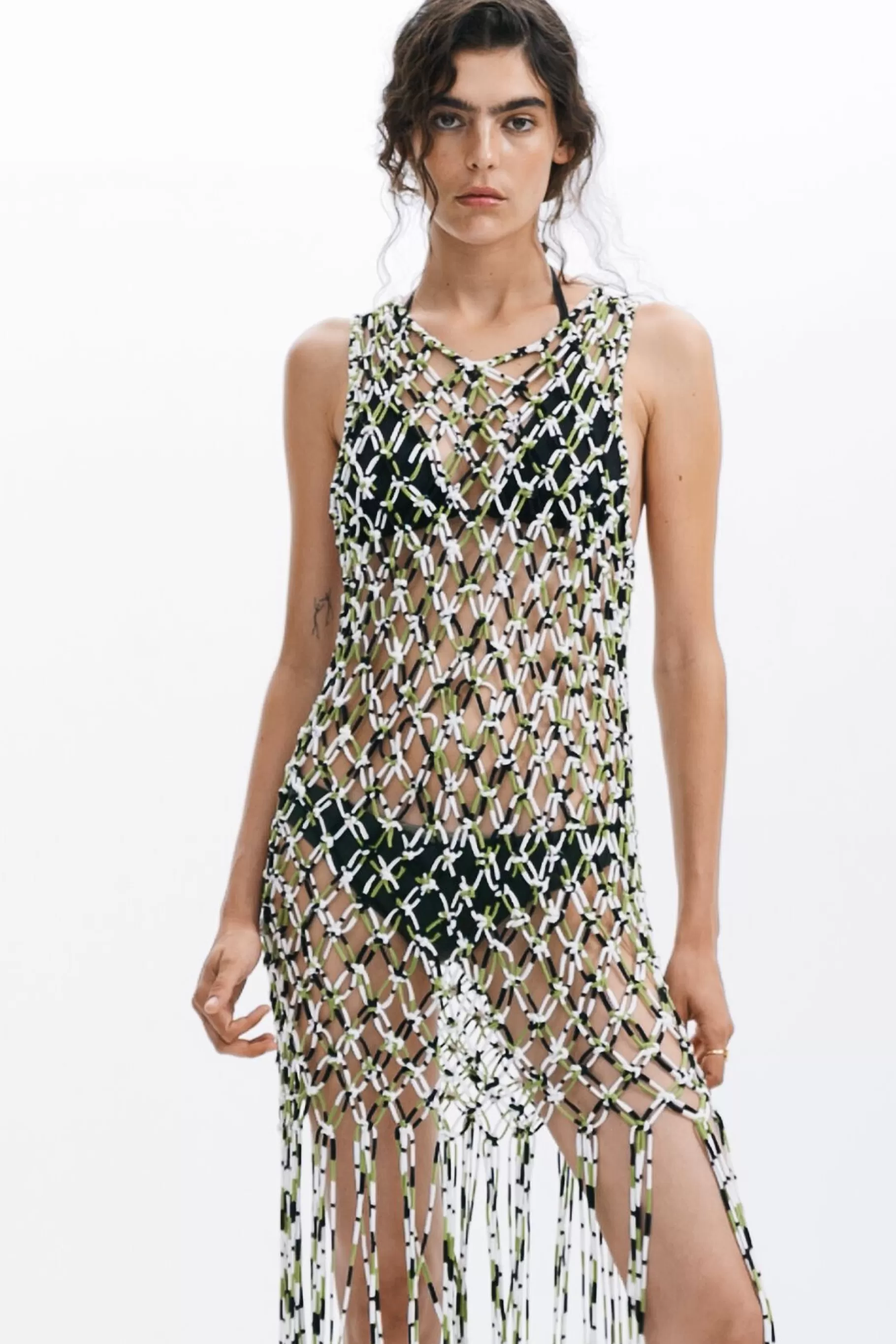 Desigual Vestido malla efecto red*Mujer Vestidos Y Monos
