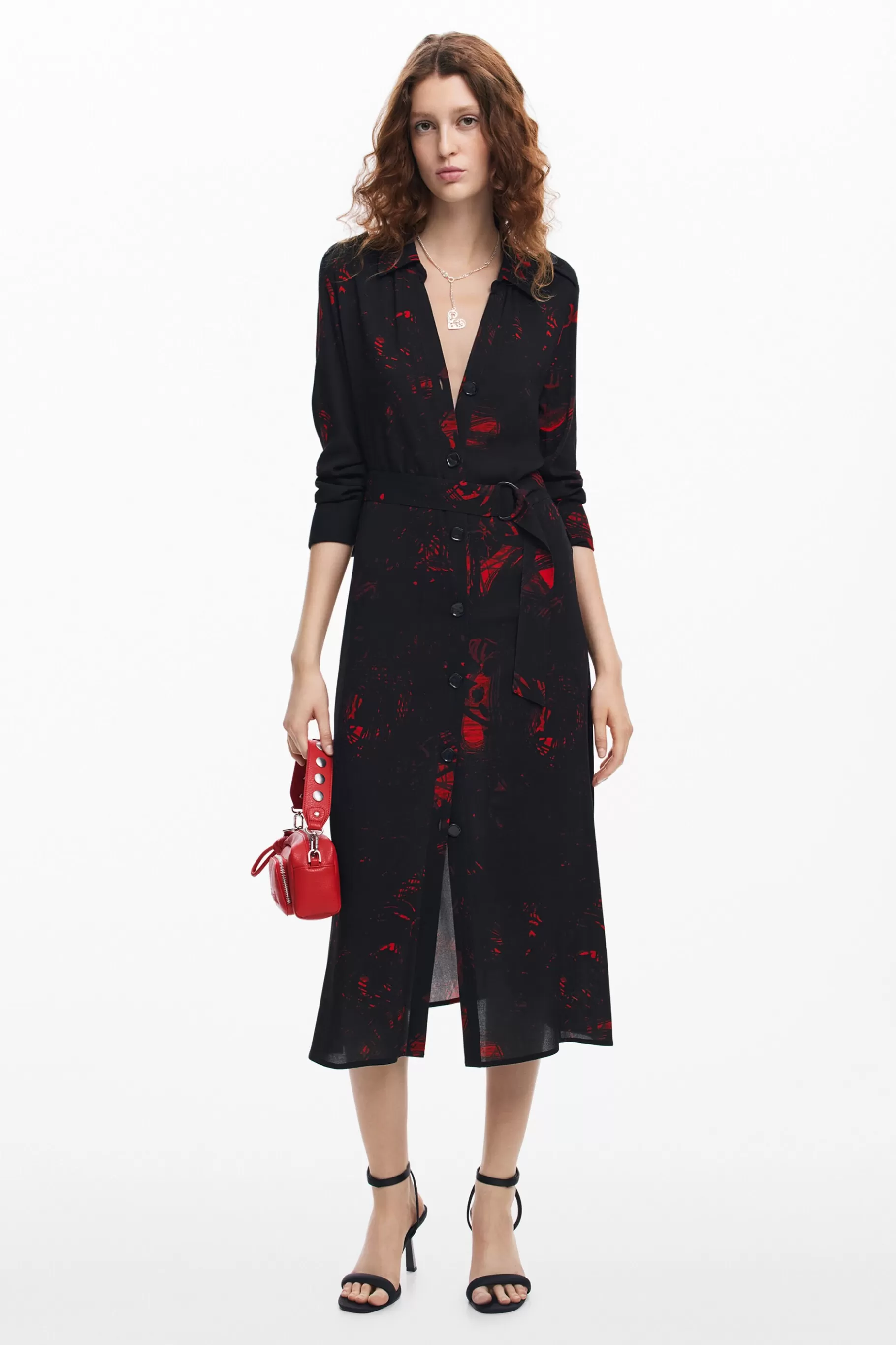 Desigual Vestido midi camisero M. Christian Lacroix*Mujer Vestidos Y Monos