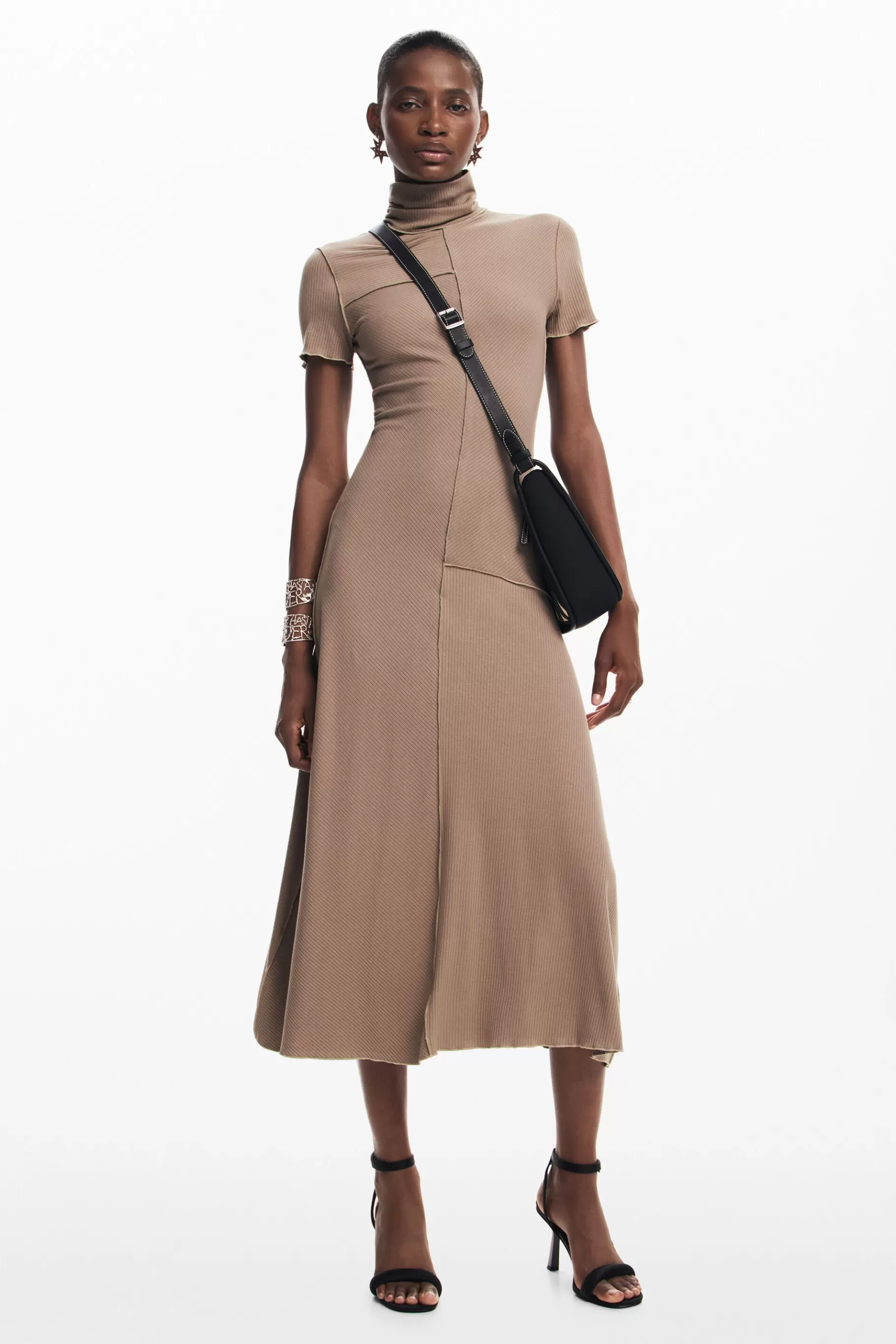 Desigual Vestido midi cuello alto*Mujer Vestidos Y Monos