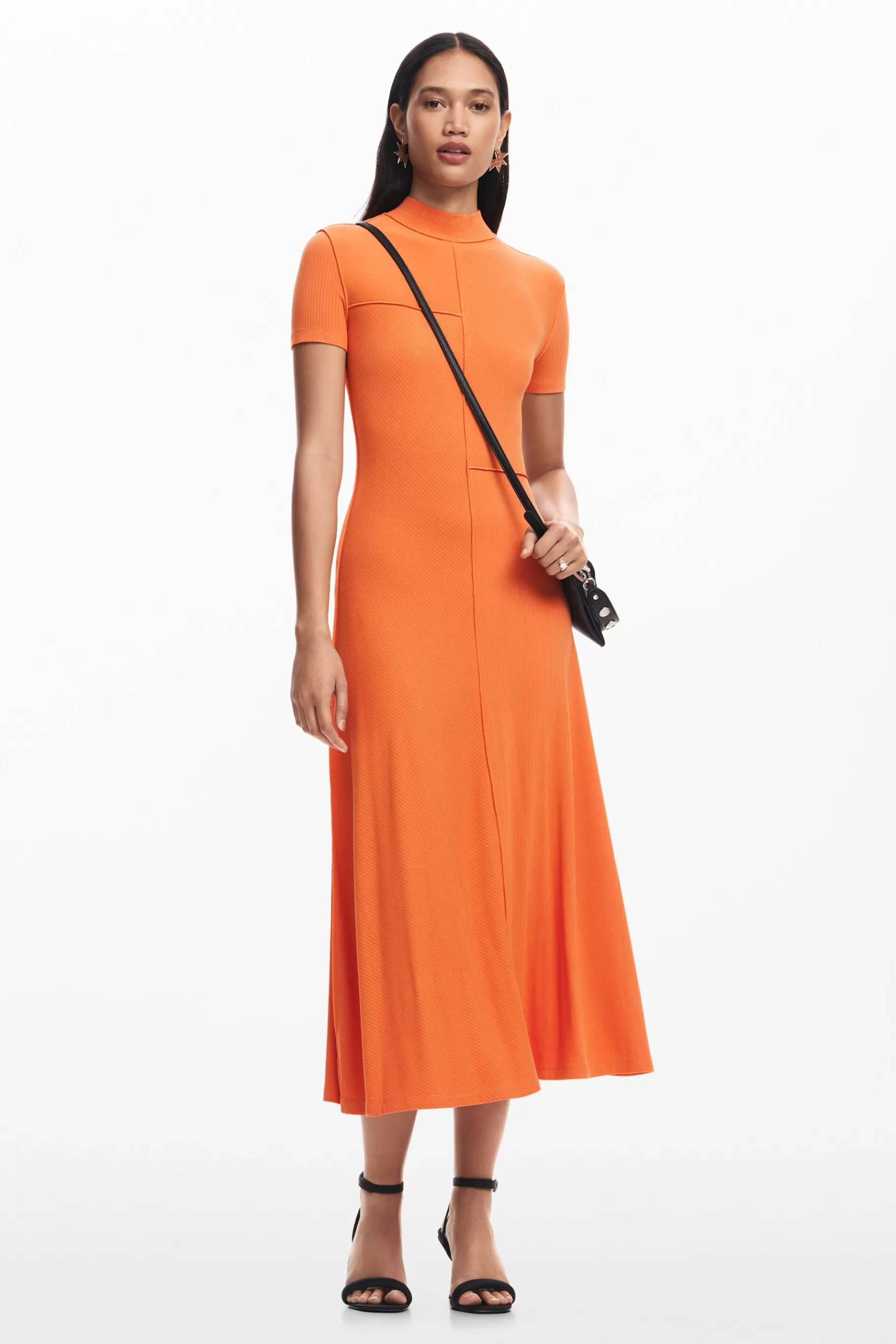 Desigual Vestido midi cuello alto*Mujer Vestidos Y Monos