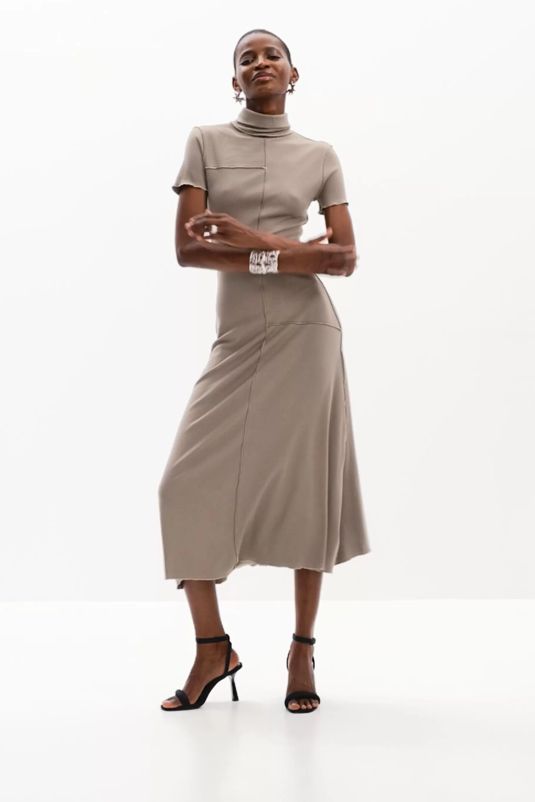 Desigual Vestido midi cuello alto*Mujer Vestidos Y Monos