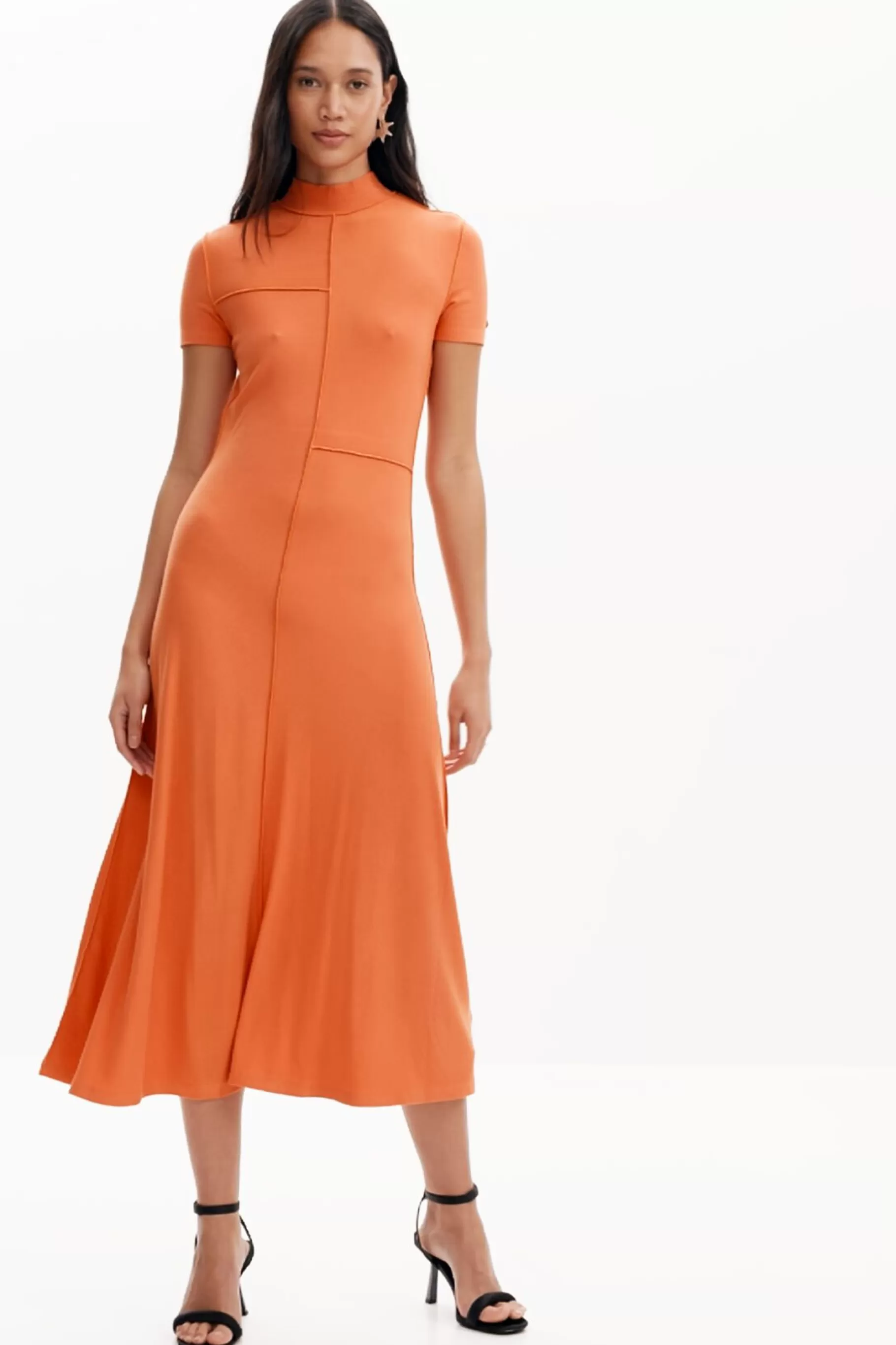 Desigual Vestido midi cuello alto*Mujer Vestidos Y Monos