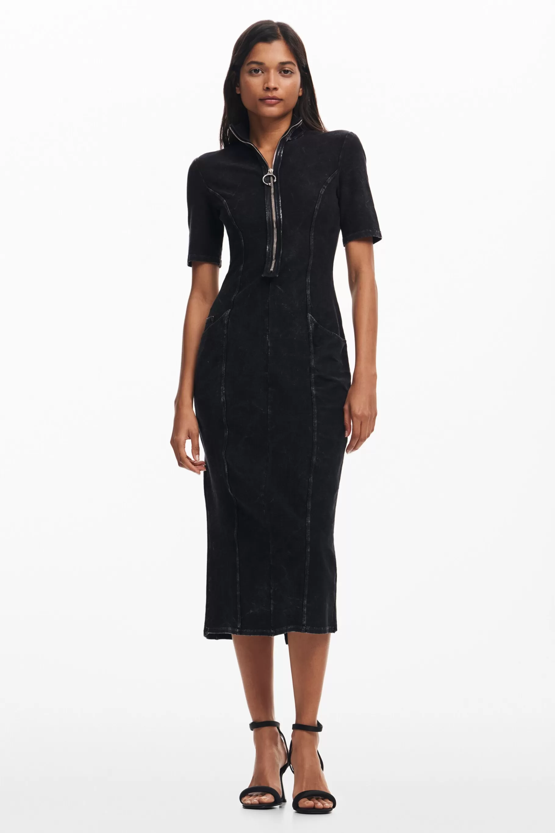 Desigual Vestido midi denim*Mujer Vestidos Y Monos